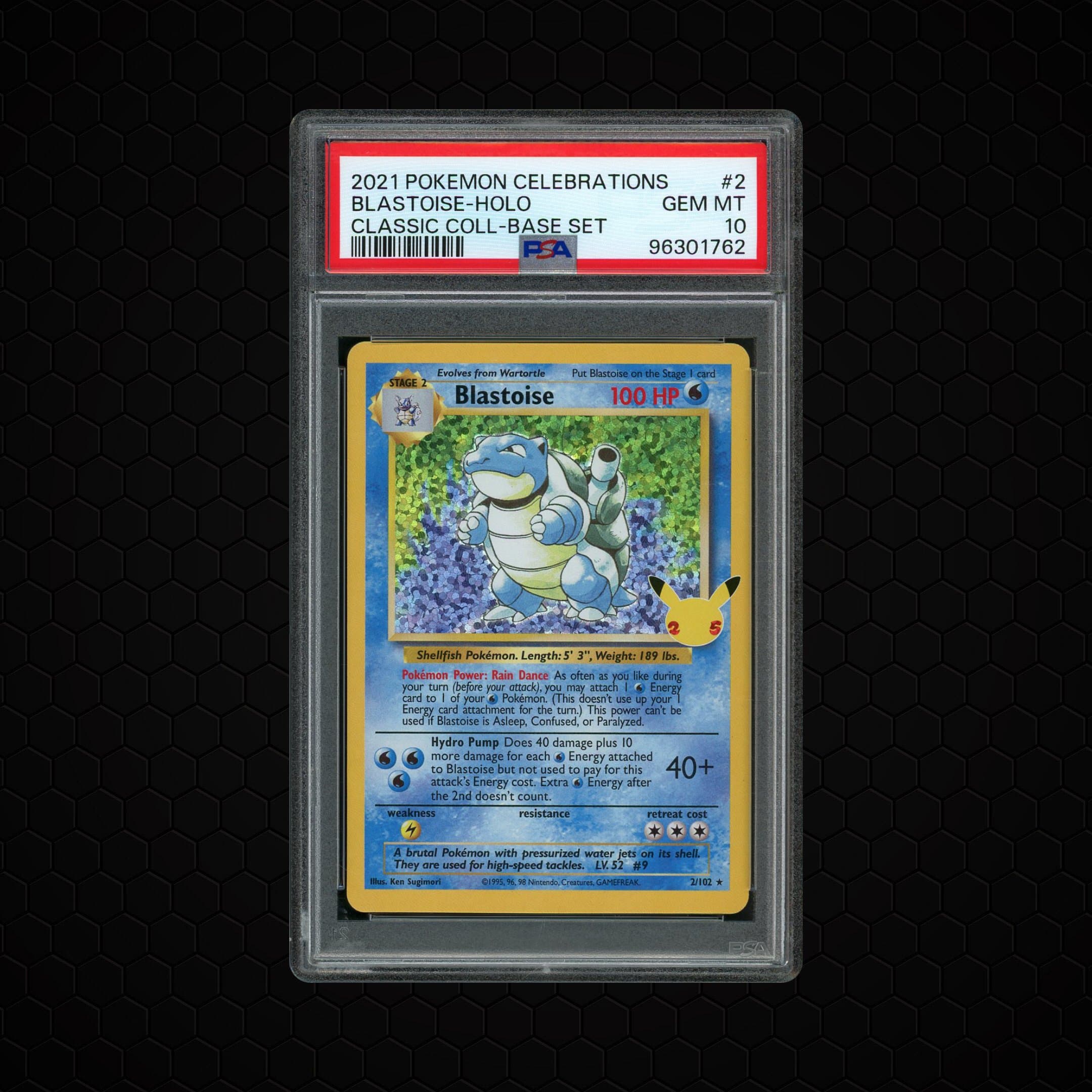 2021 Celebrations Classic Collection Blastoise  PSA 10