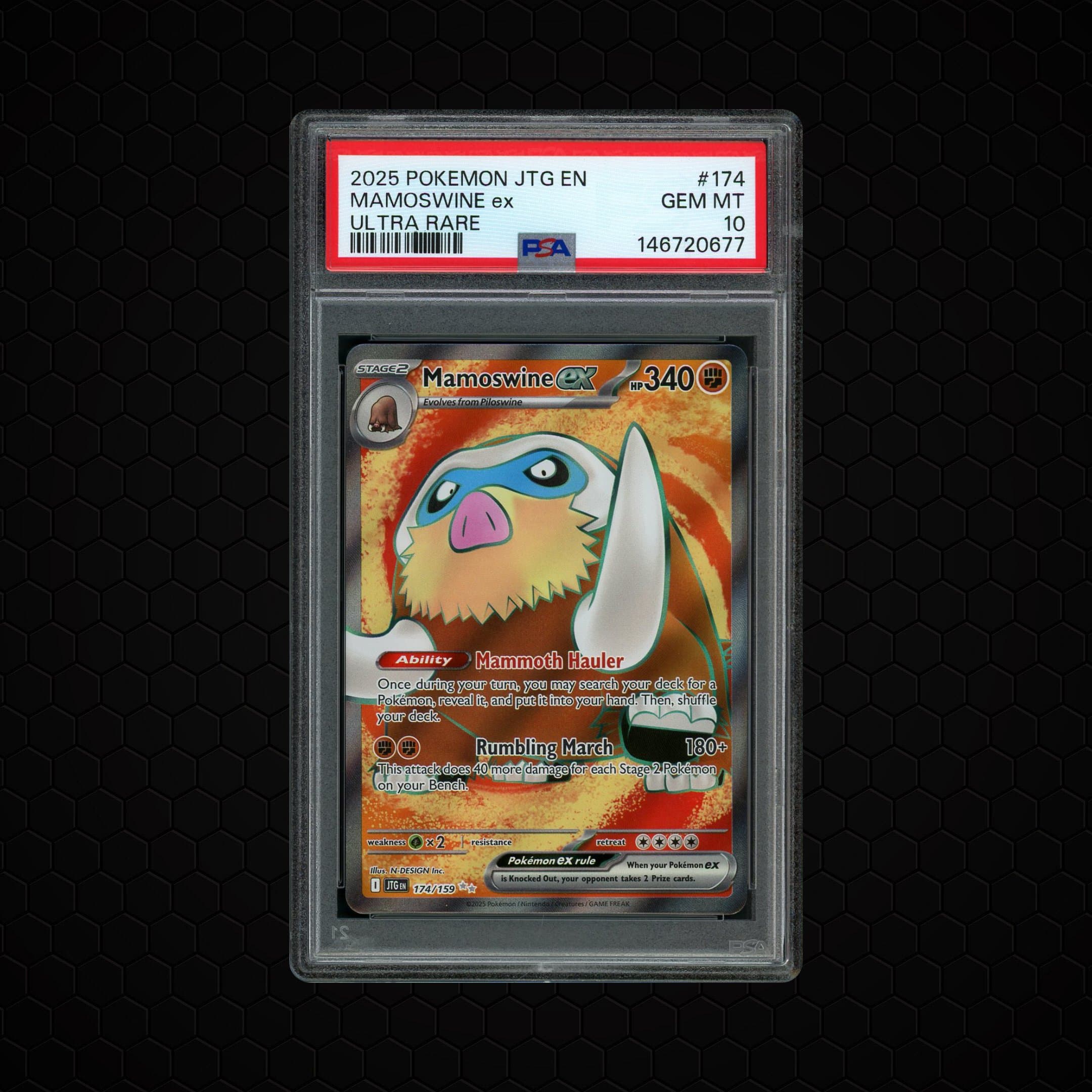2025 Journey Together Mamoswine EX  PSA 10