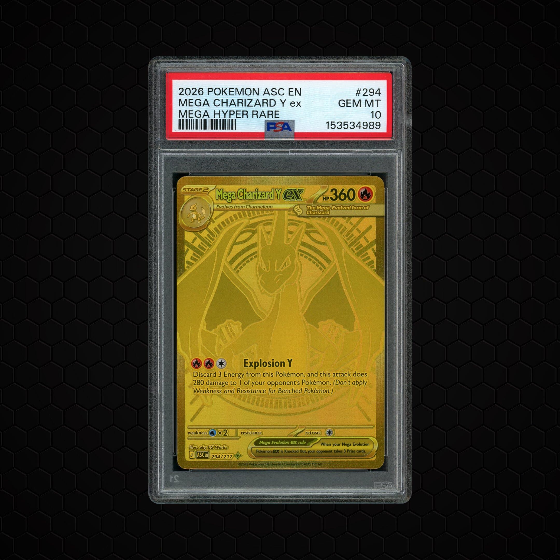 2026 Ascended Heroes Mega Charizard Y EX  PSA 10