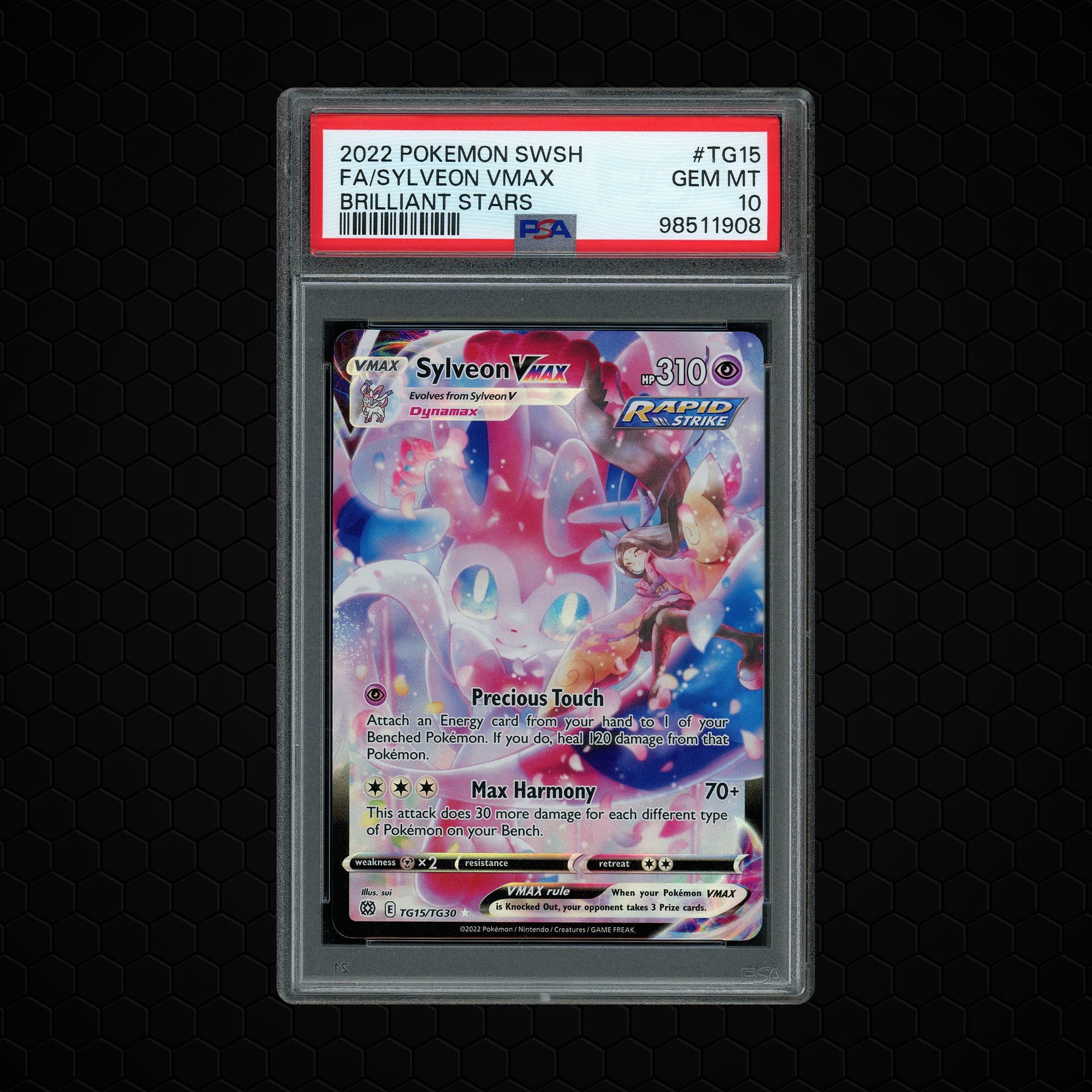 2022 Brilliant Stars Sylveon VMAX #TG15 PSA 10