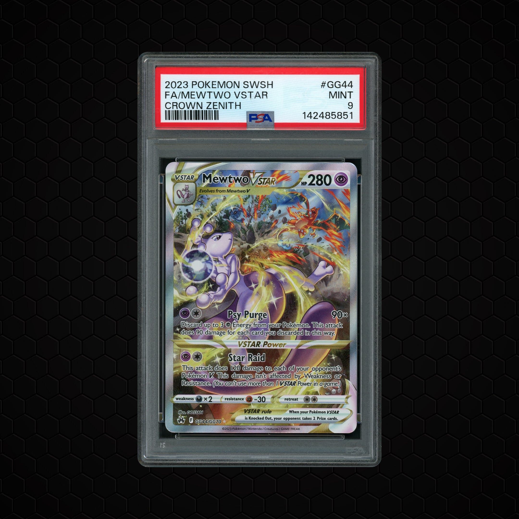 2023 Crown Zenith Mewtwo VSTAR #GG44 PSA 9