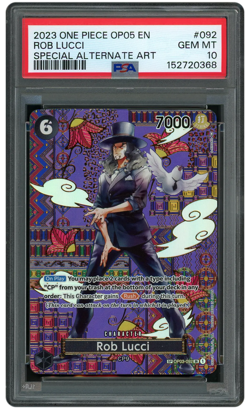 2023 Awakening of the New Era Rob Lucci #OP03-092 PSA 10