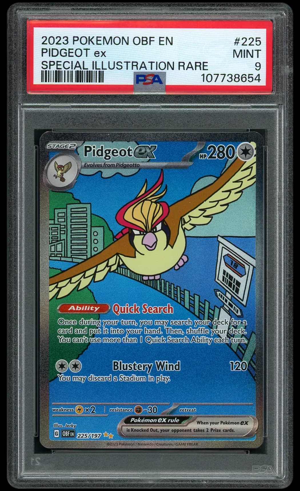 2023 Obsidian Flames Pidgeot EX  PSA 9