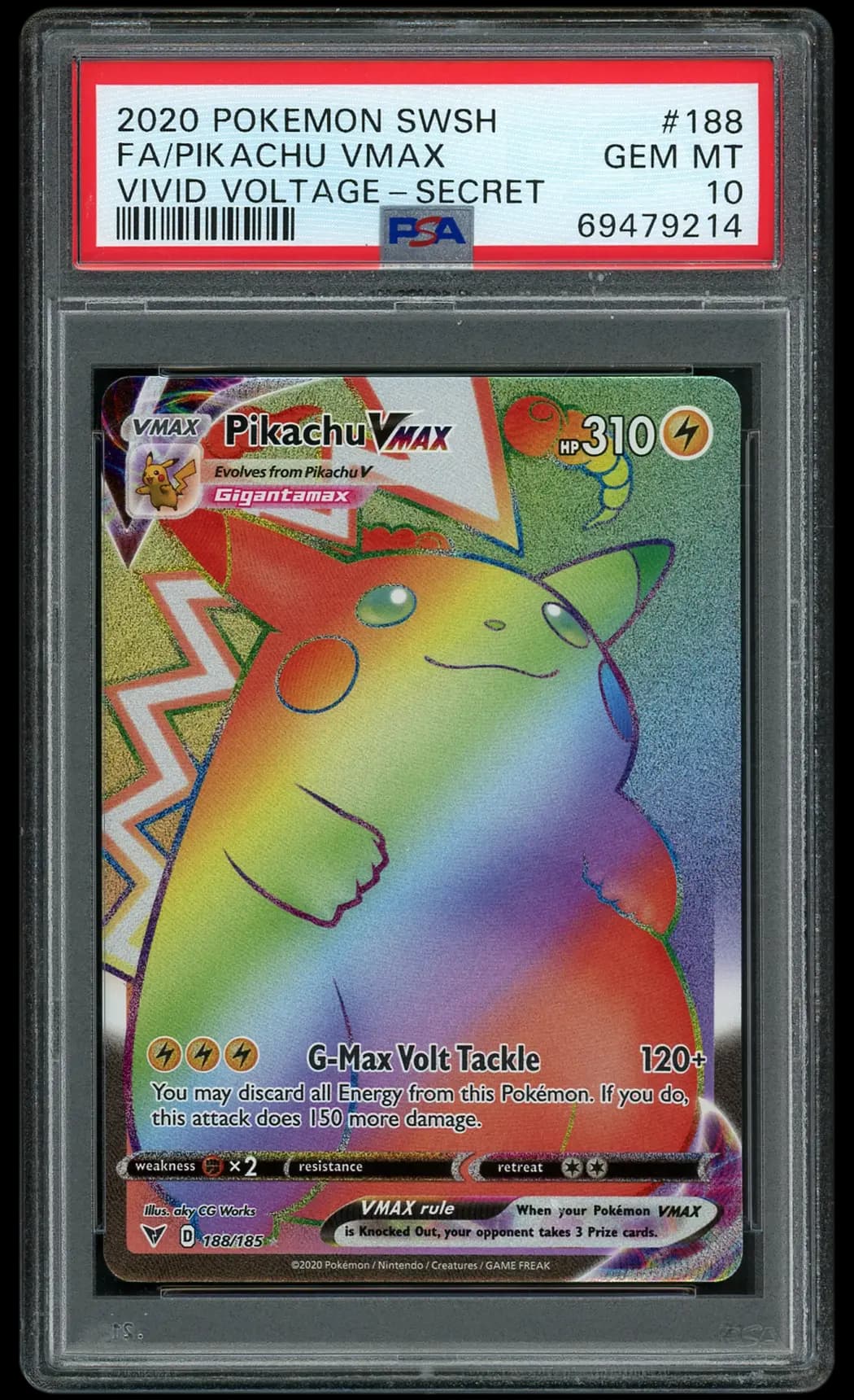 2020 Vivid Voltage Pikachu VMAX  PSA 10