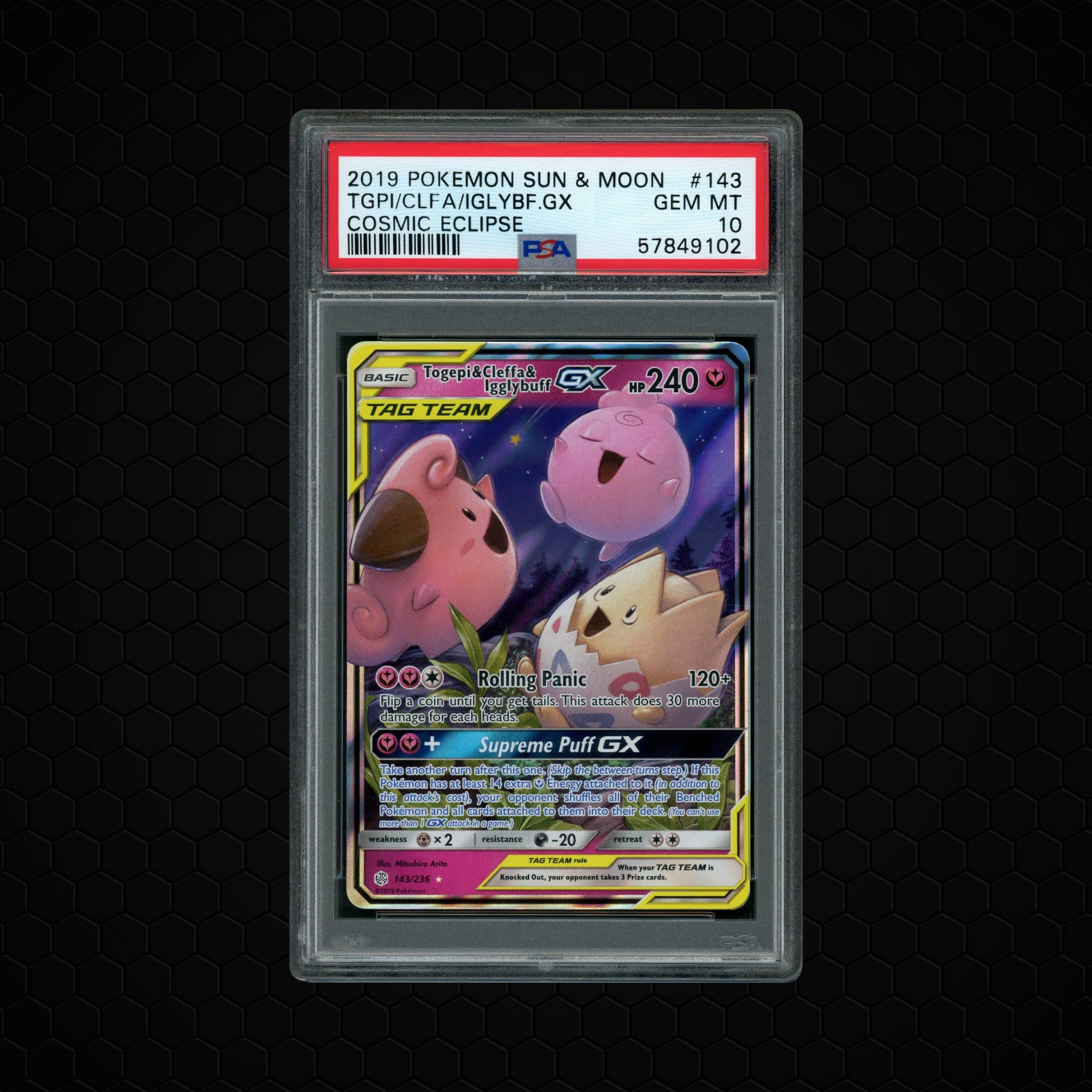2019 Cosmic Eclipse Togepi & Cleffa & Igglybuff  PSA 10