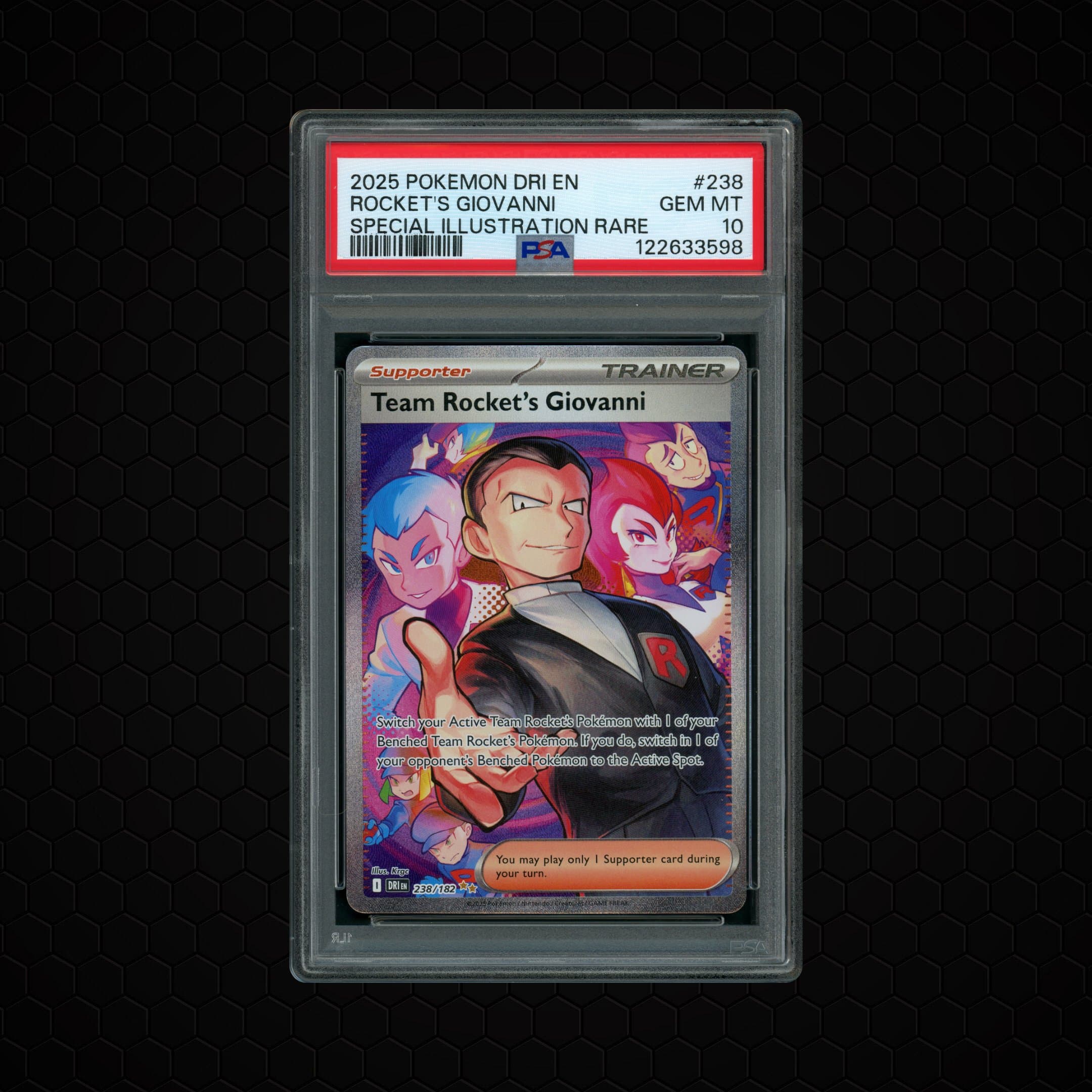 2025 Destined Rivals Team Rocket's Giovanni  PSA 10