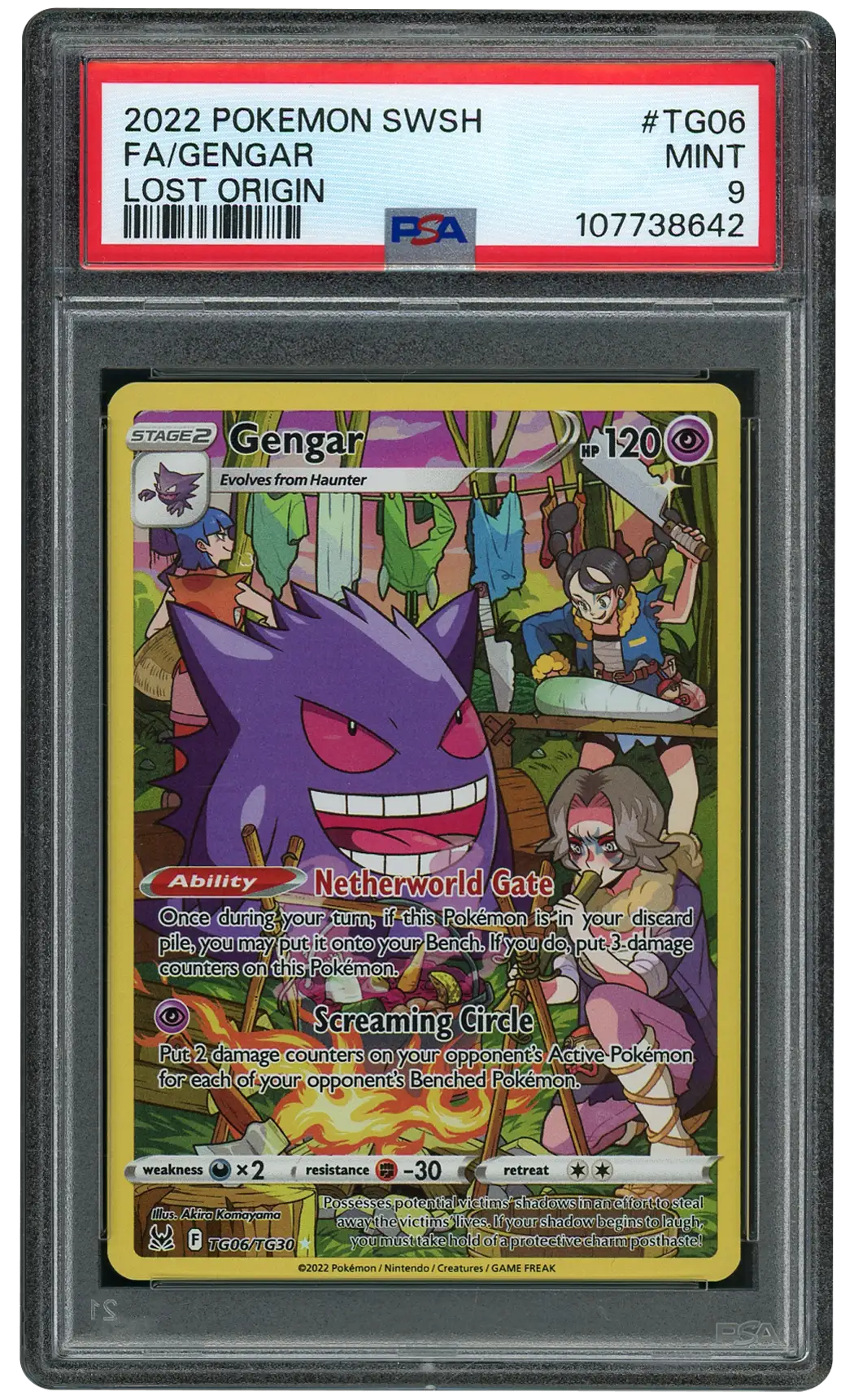2022 Lost Origin Gengar #TG06 PSA 9
