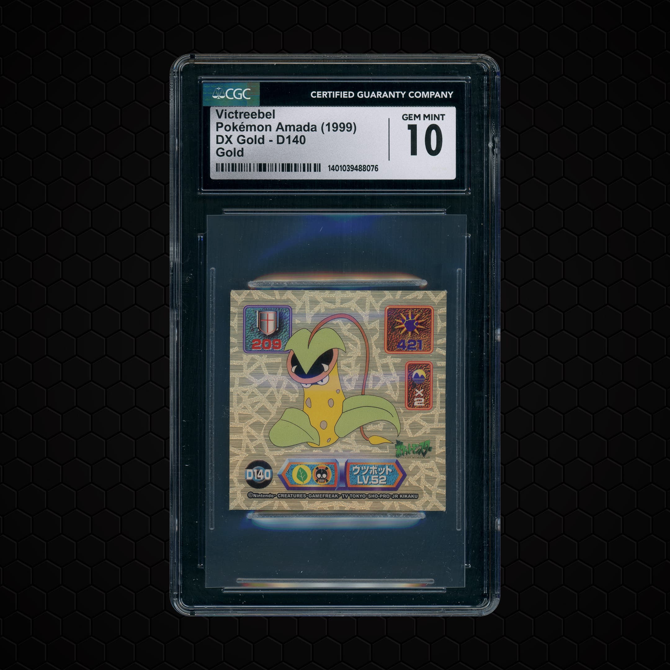 1999 Japanese Amada Dx Gold Victreebel #D 140 CGC 10