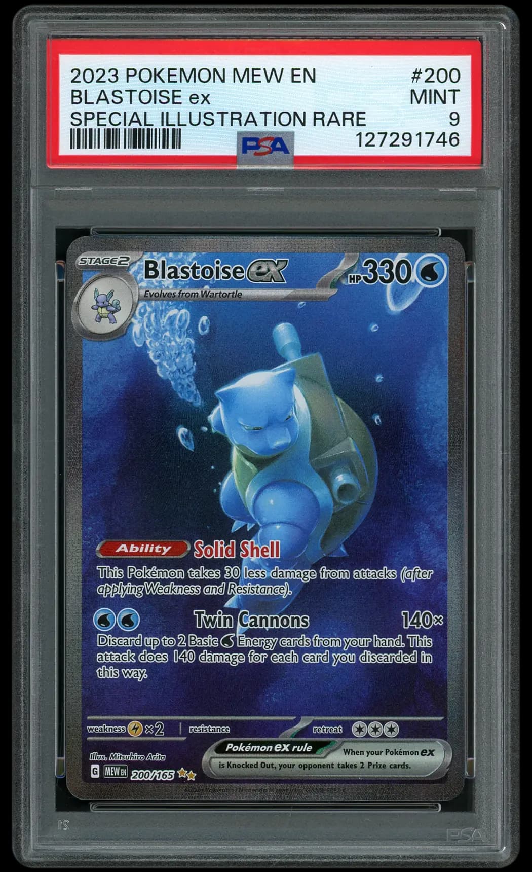 2023 Pokemon 151 Blastoise EX  PSA 9
