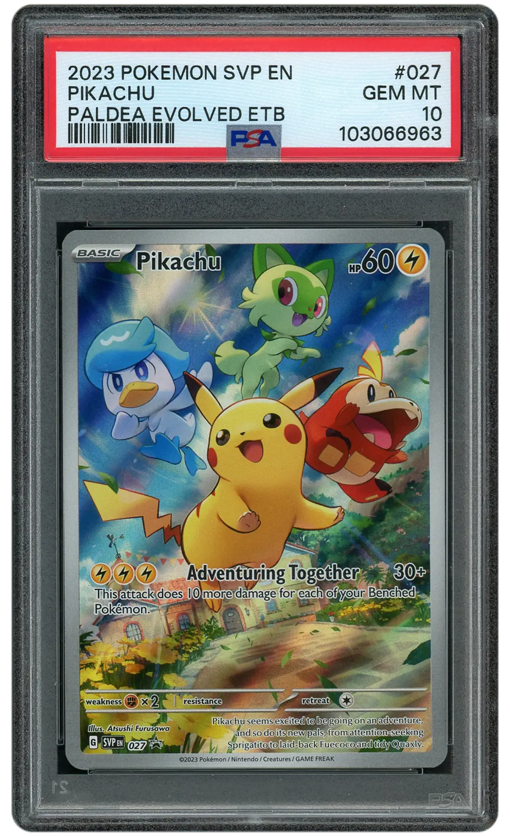 2023 Black Star Promo Pikachu  PSA 10