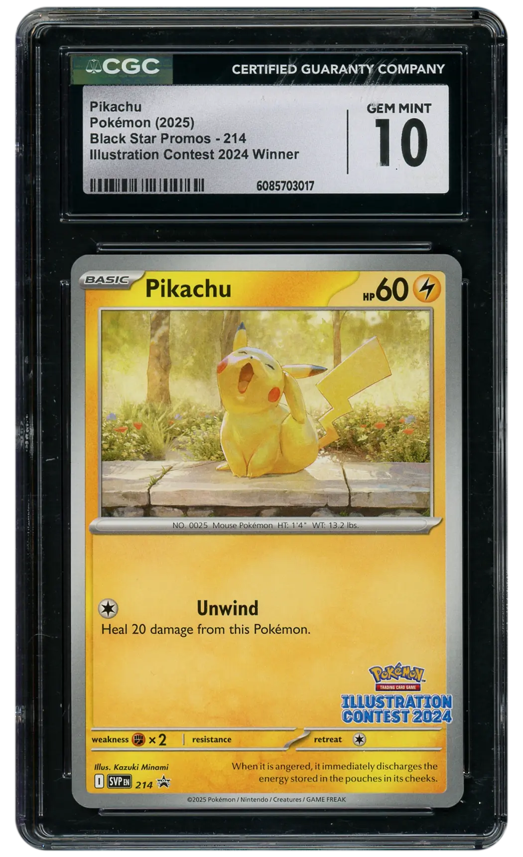 2025 Black Star Promo Pikachu  CGC 10
