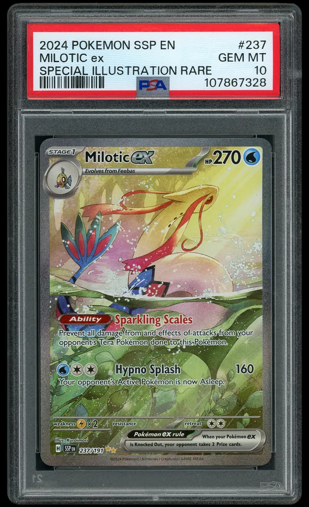 2024 Surging Sparks Milotic EX  PSA 10