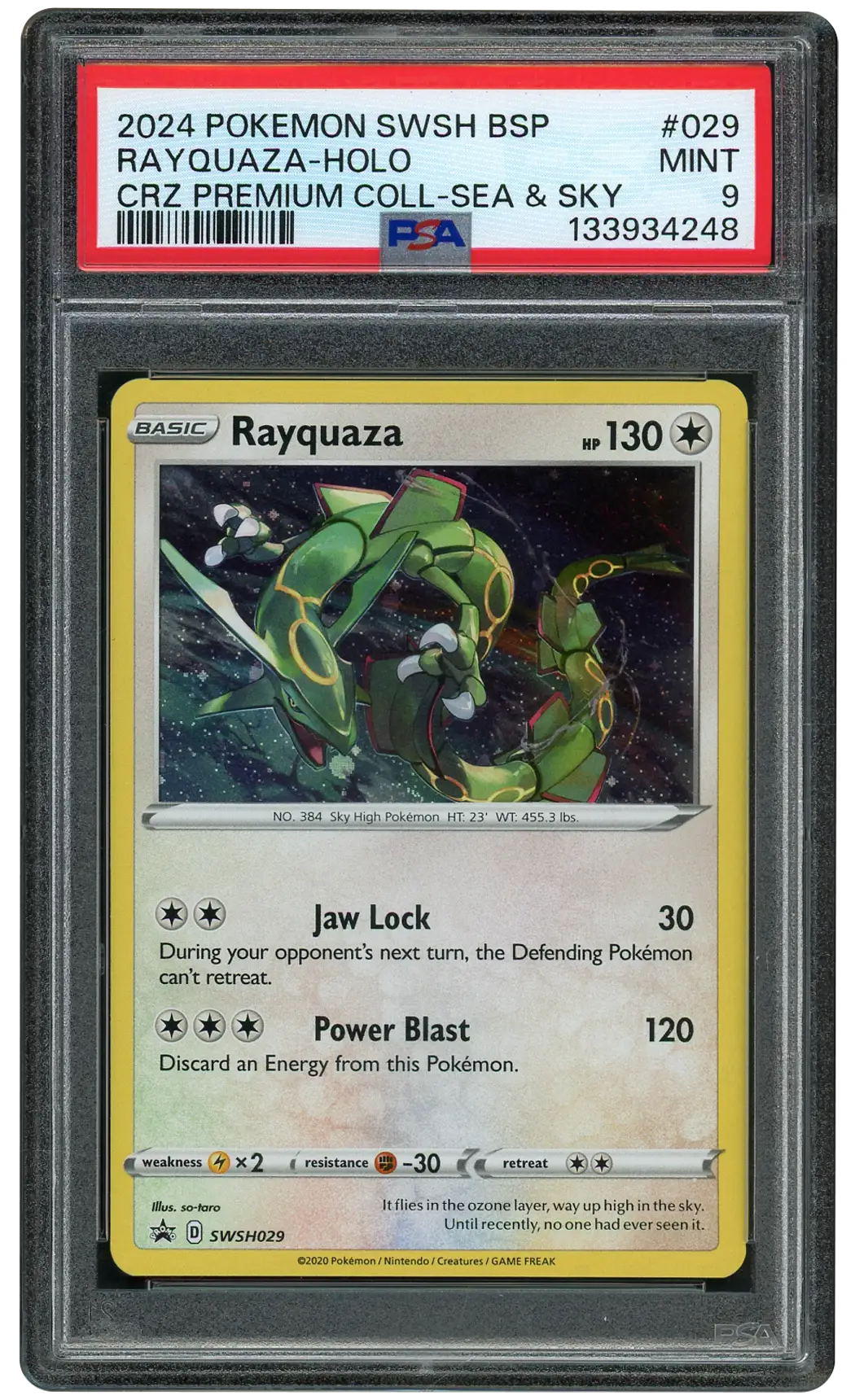 2024 Black Star Promo Rayquaza  PSA 9