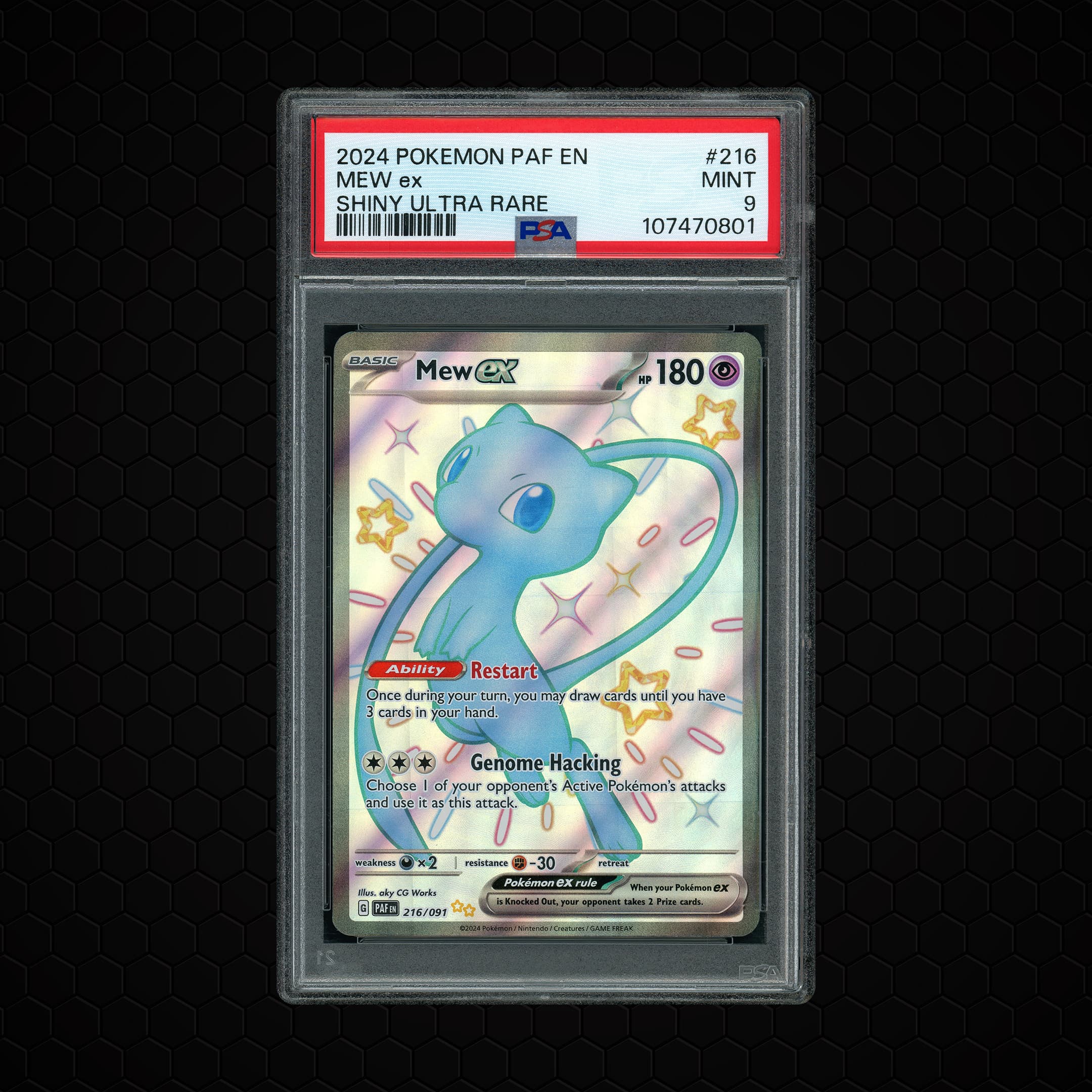 2024 Paldean Fates Mew EX  PSA 9