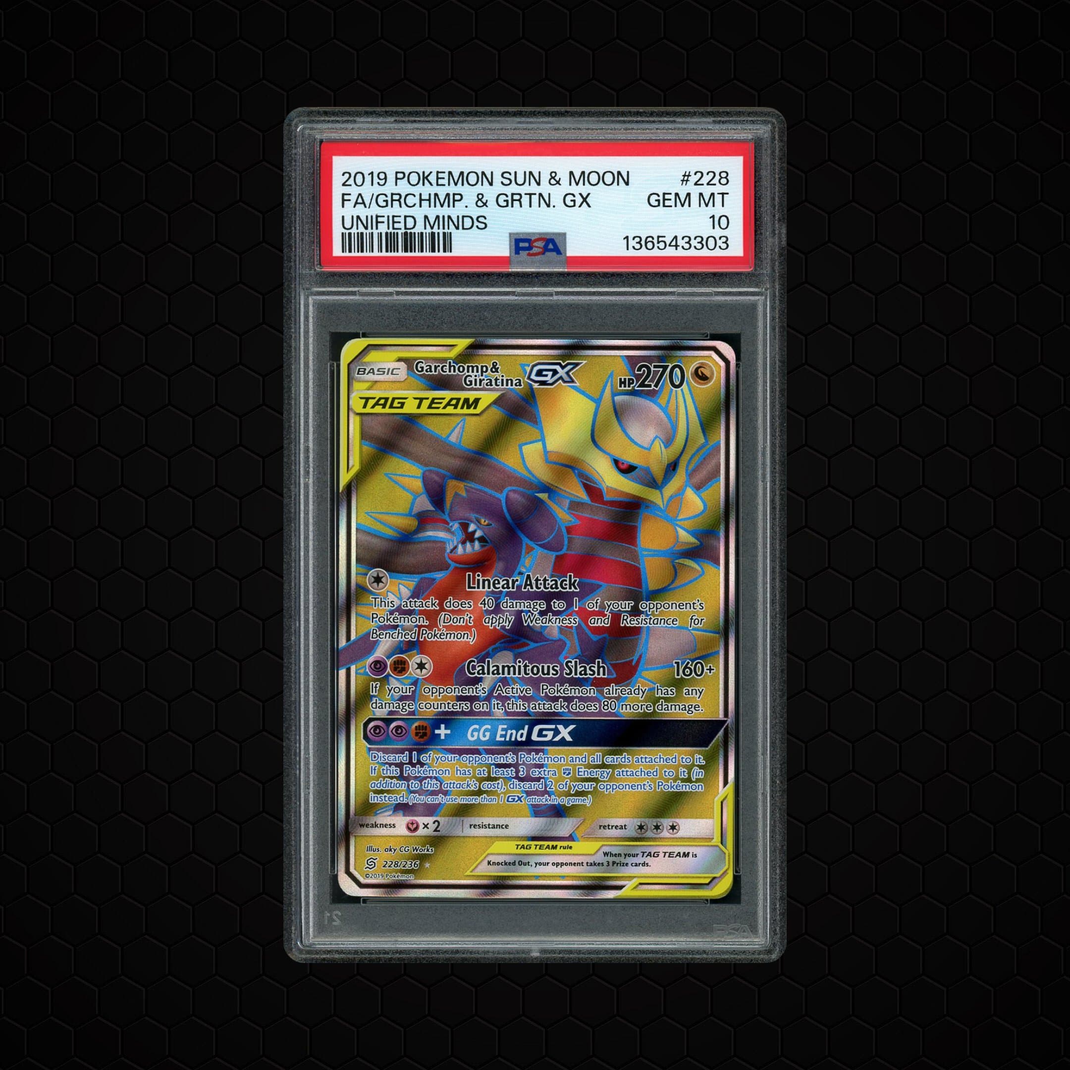 2019 Unified Minds Garchomp & Giratina GX  PSA 10