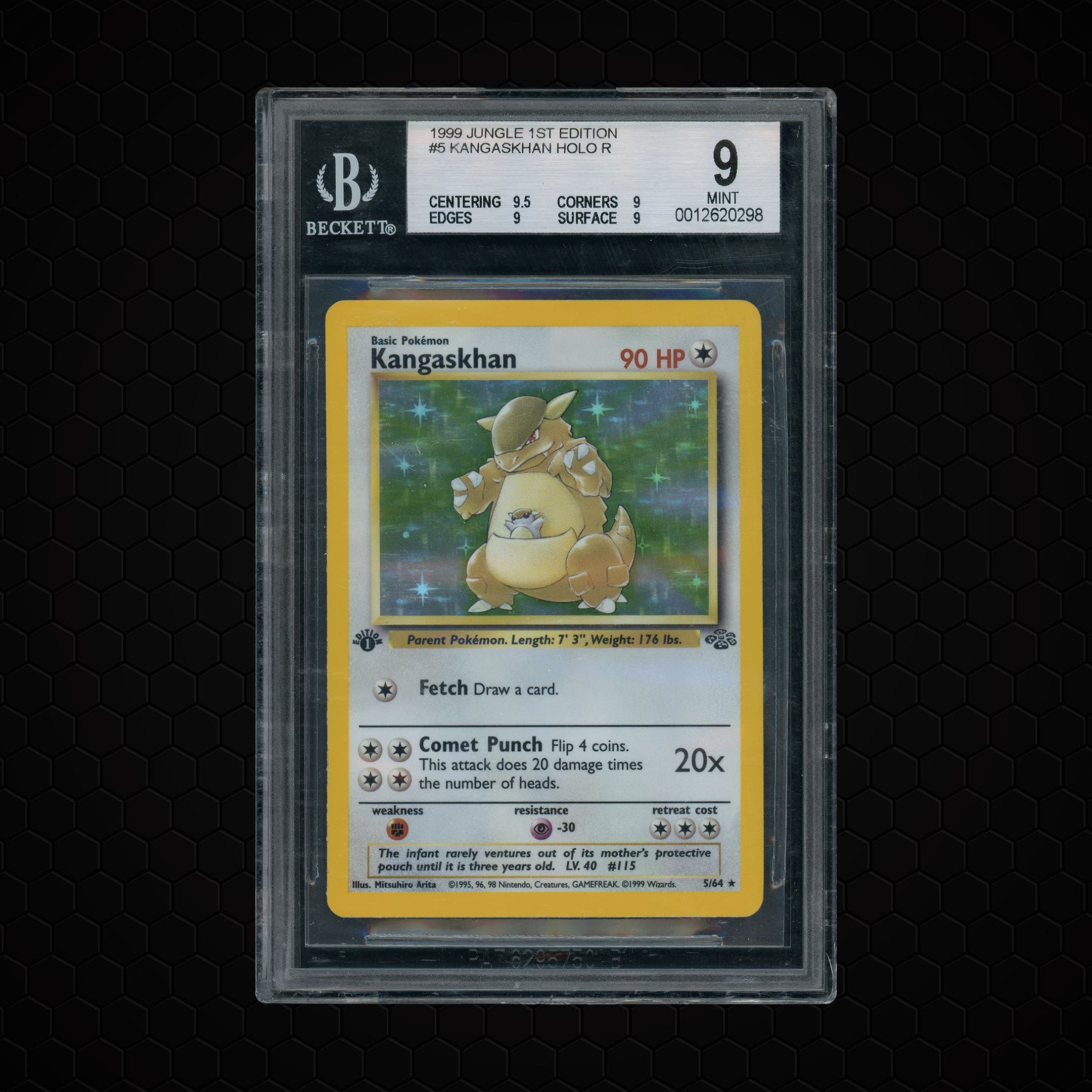 1999 Jungle 1st Edition Kangaskhan  BGS 9
