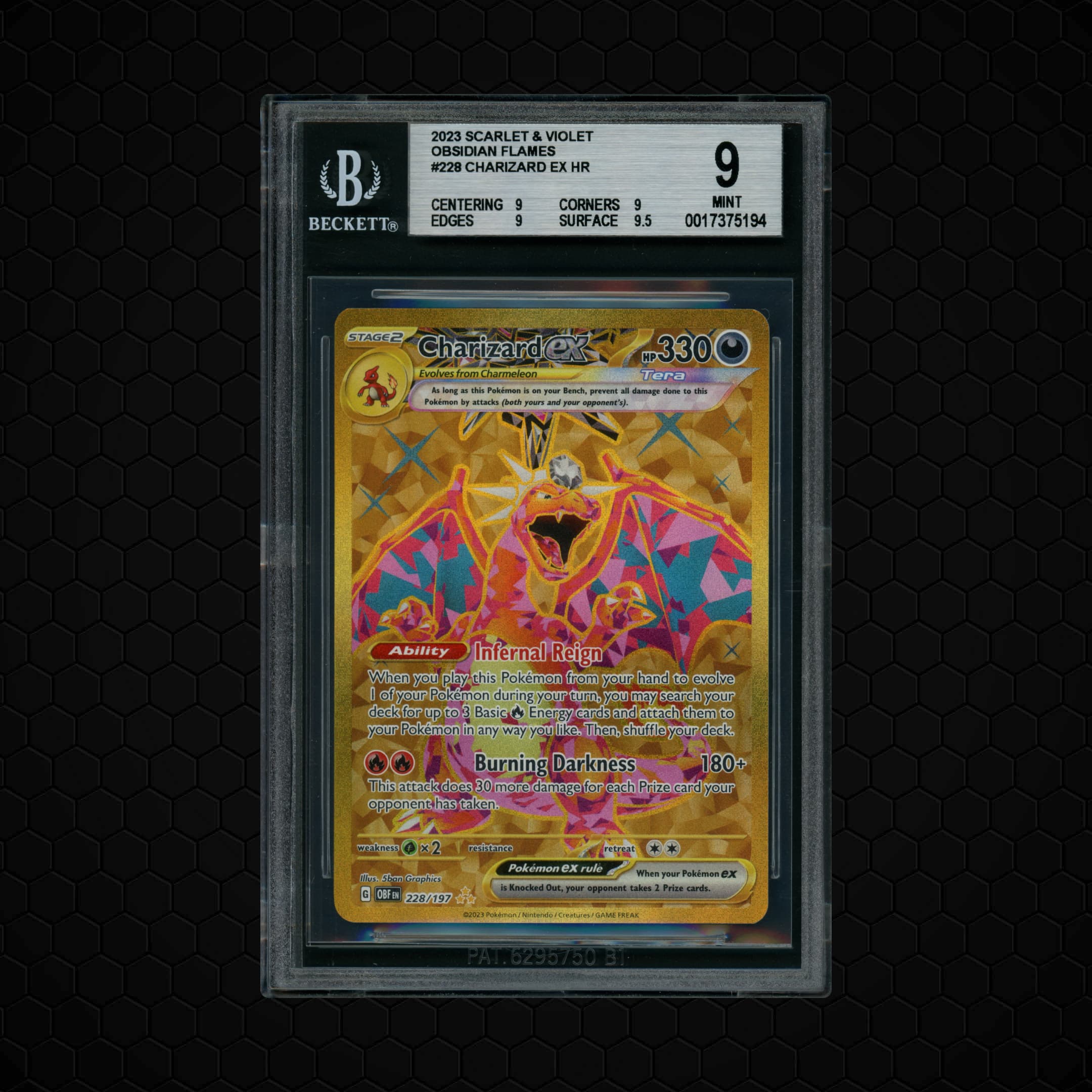 2023 Obsidian Flames Charizard EX  BGS 9