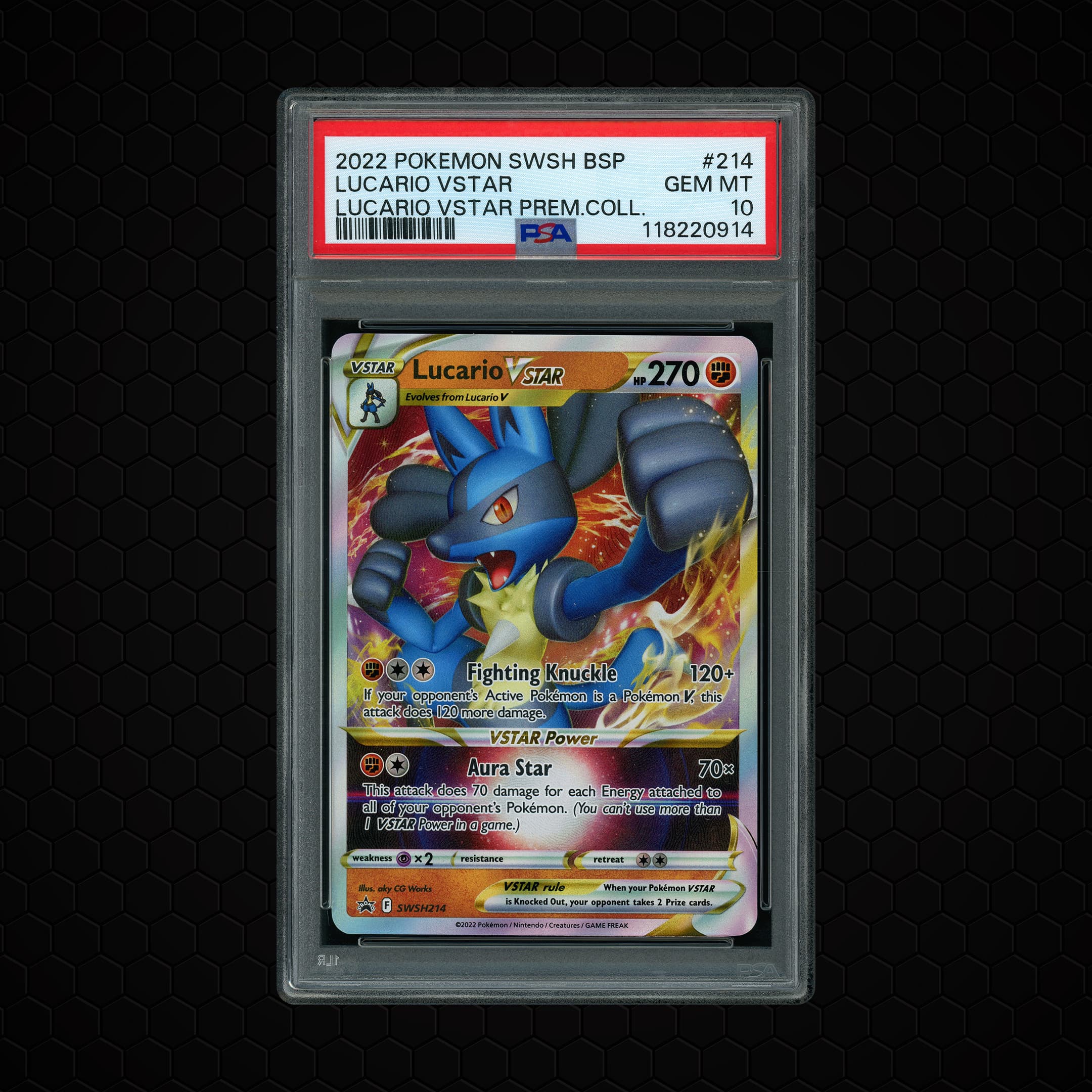 2022 Black Star Promo Lucario VSTAR  PSA 10