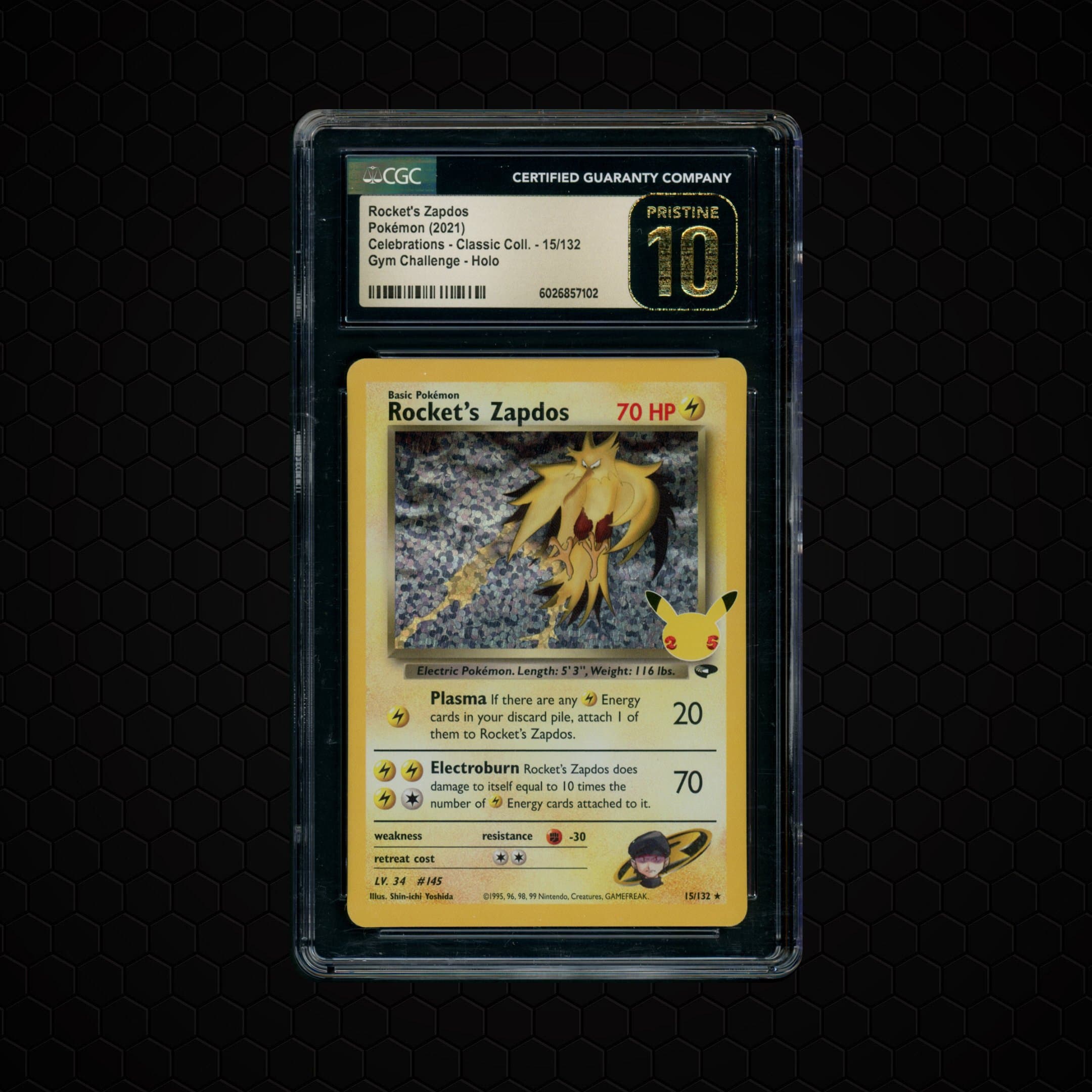 2021 Celebrations: Classic Collection Rocket's Zapdos  CGC 10