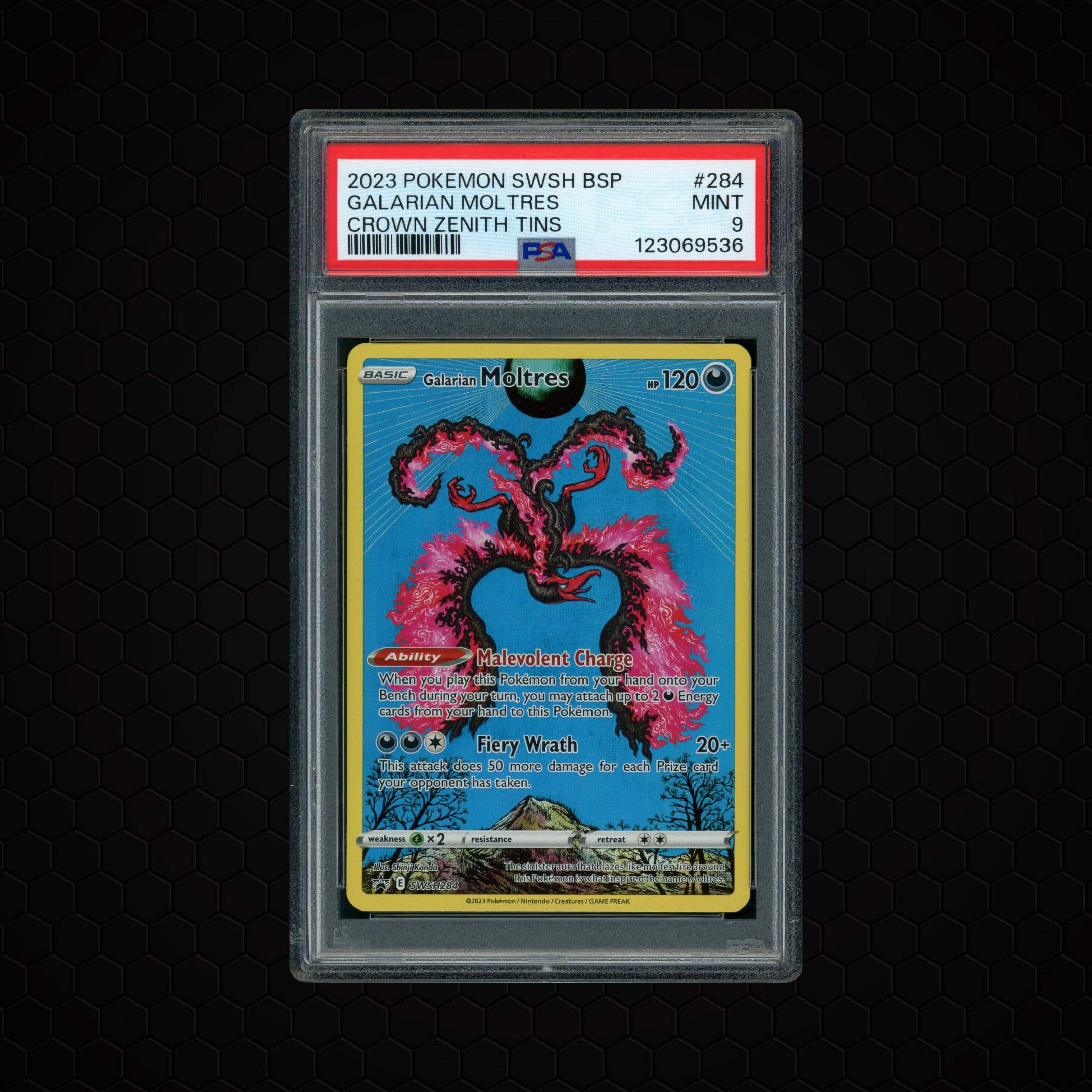 2023 Black Star Promo Galarian Moltres  PSA 9