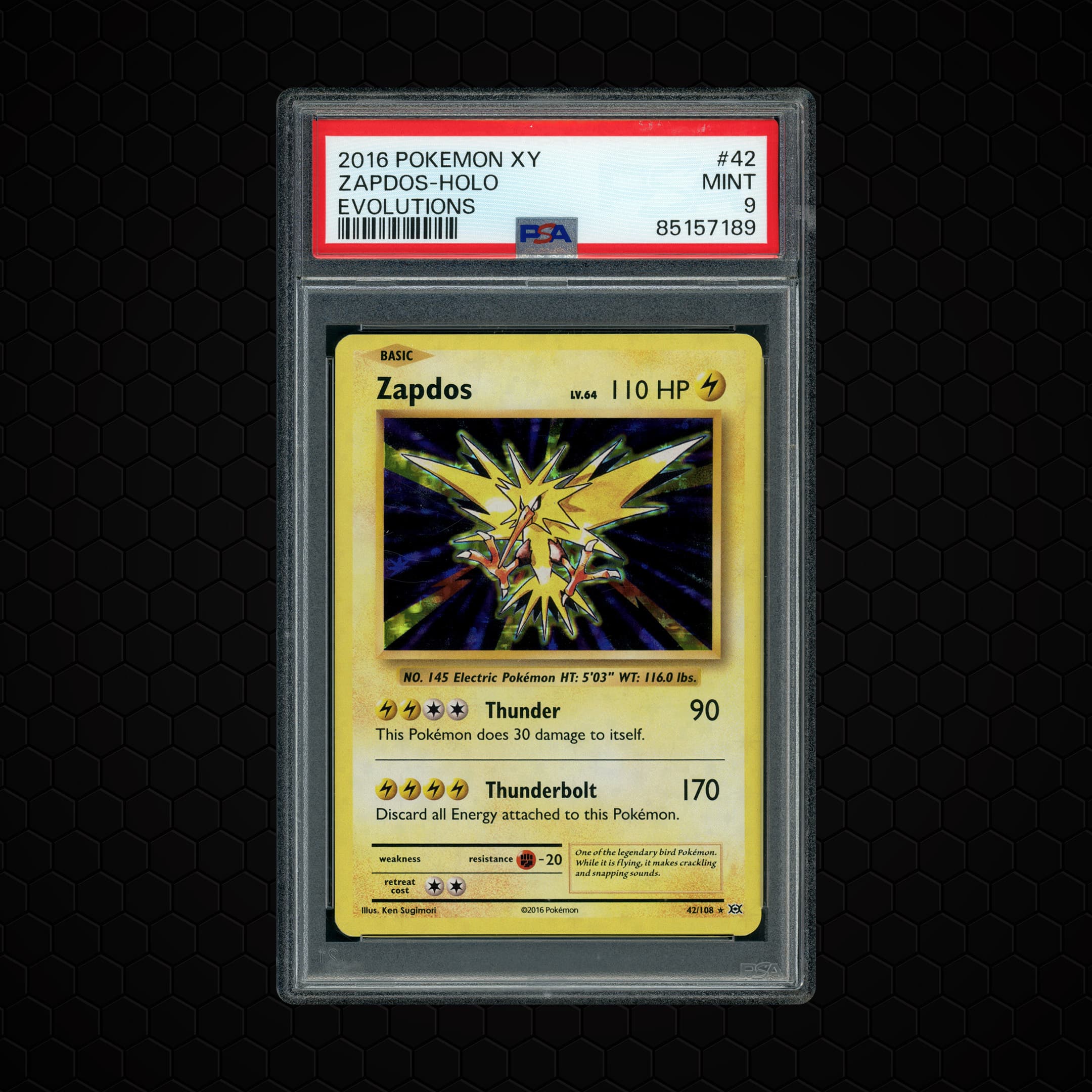 2016 Evolutions Zapdos  PSA 9