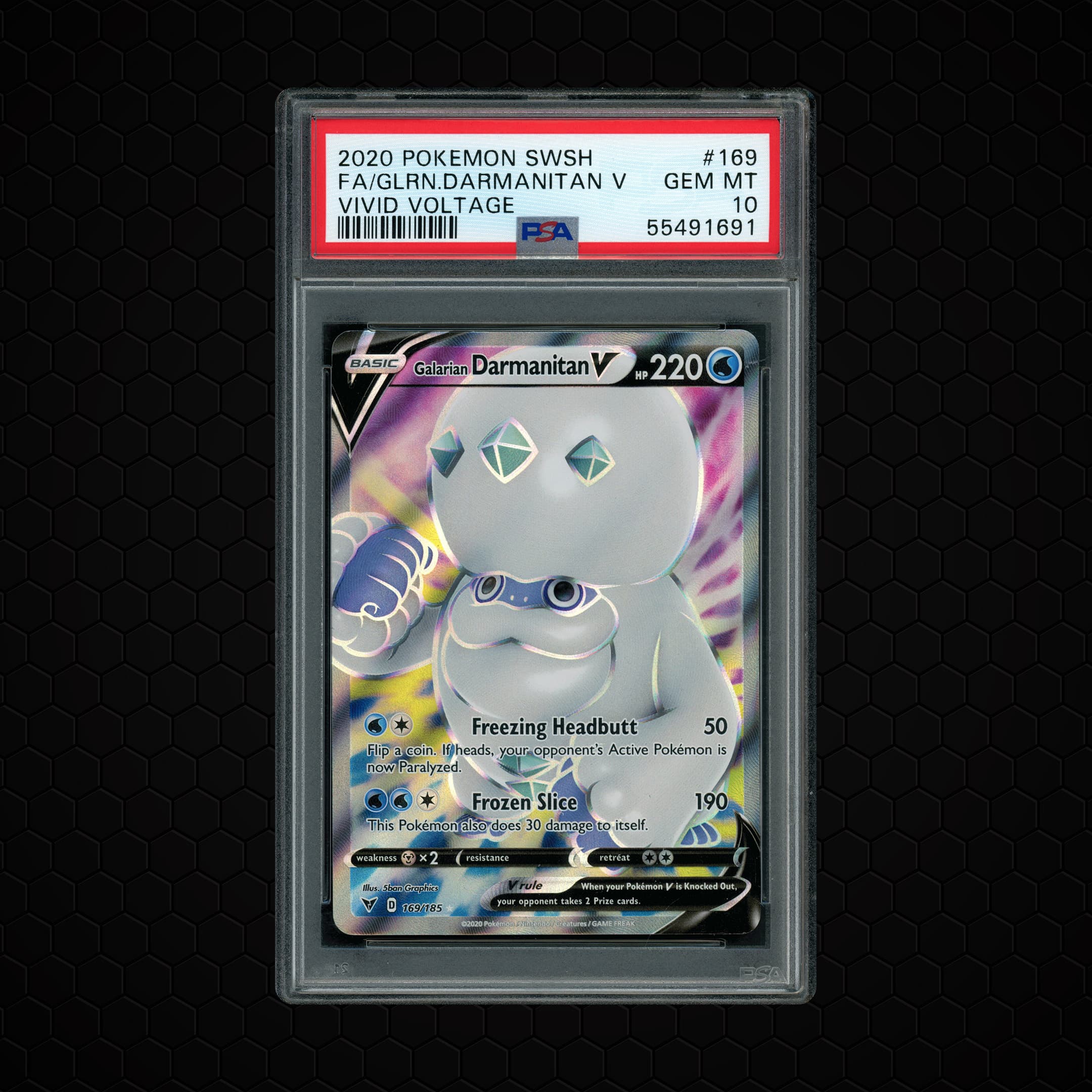 2020 Vivid Voltage Galarian Darmanitan V  PSA 10