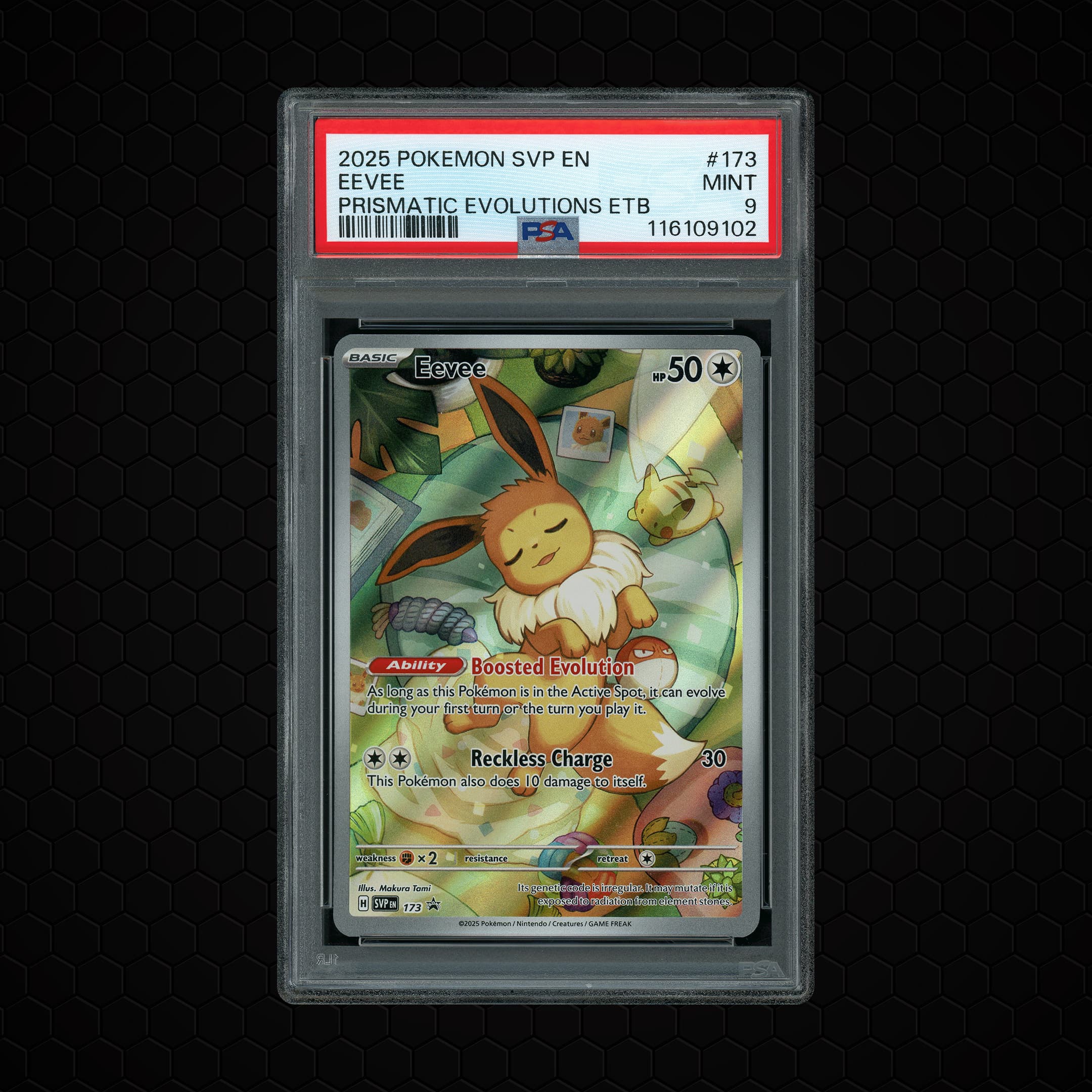 2025 Black Star Promo Eevee  PSA 9