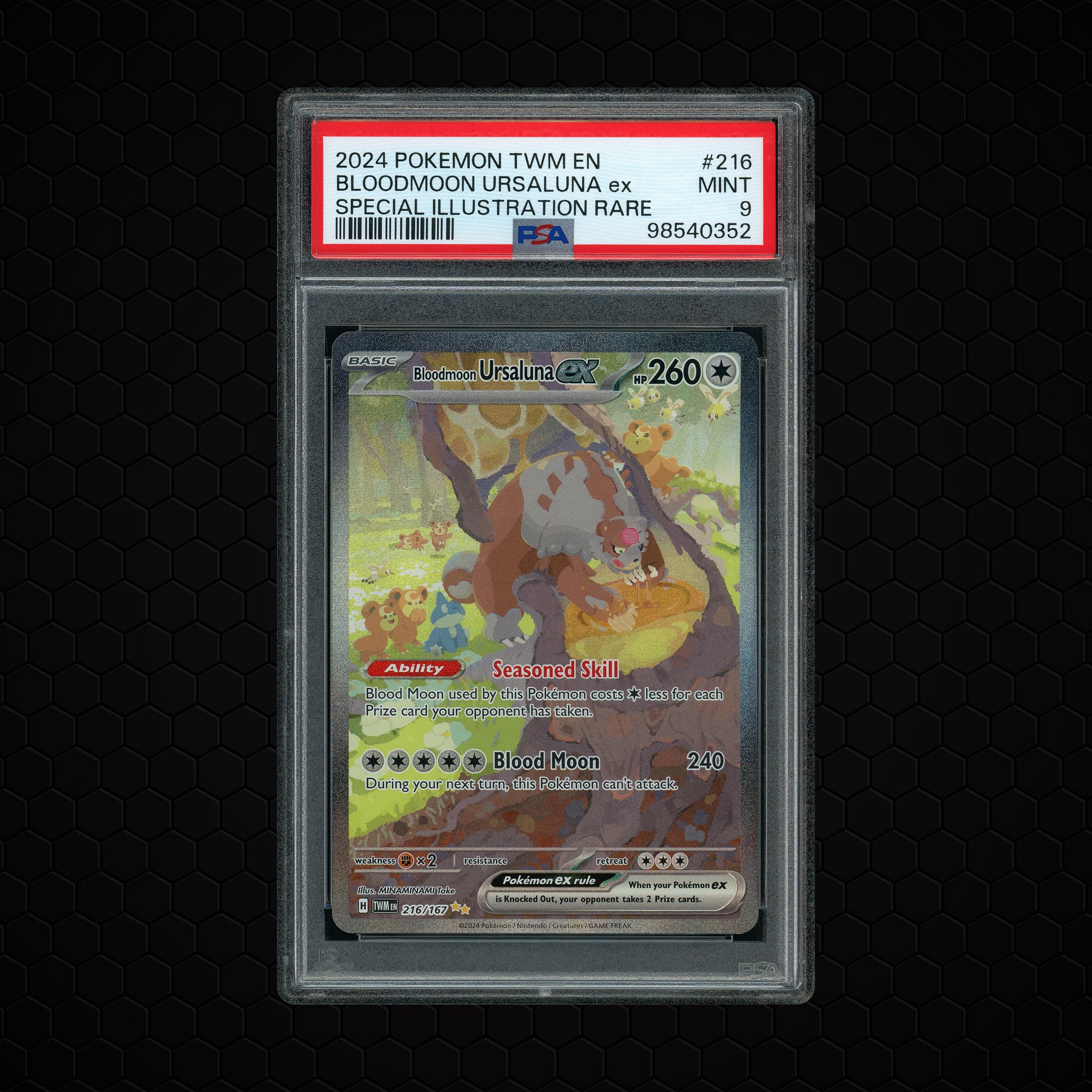 2024 Twilight Masquerade Bloodmoon Ursaluna EX  PSA 9