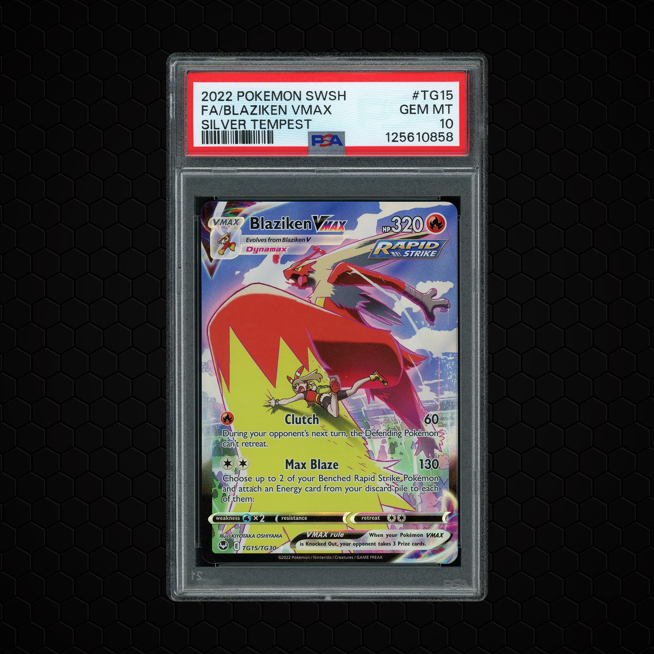 2022 Silver Tempest Blaziken VMAX #TG15 PSA 10