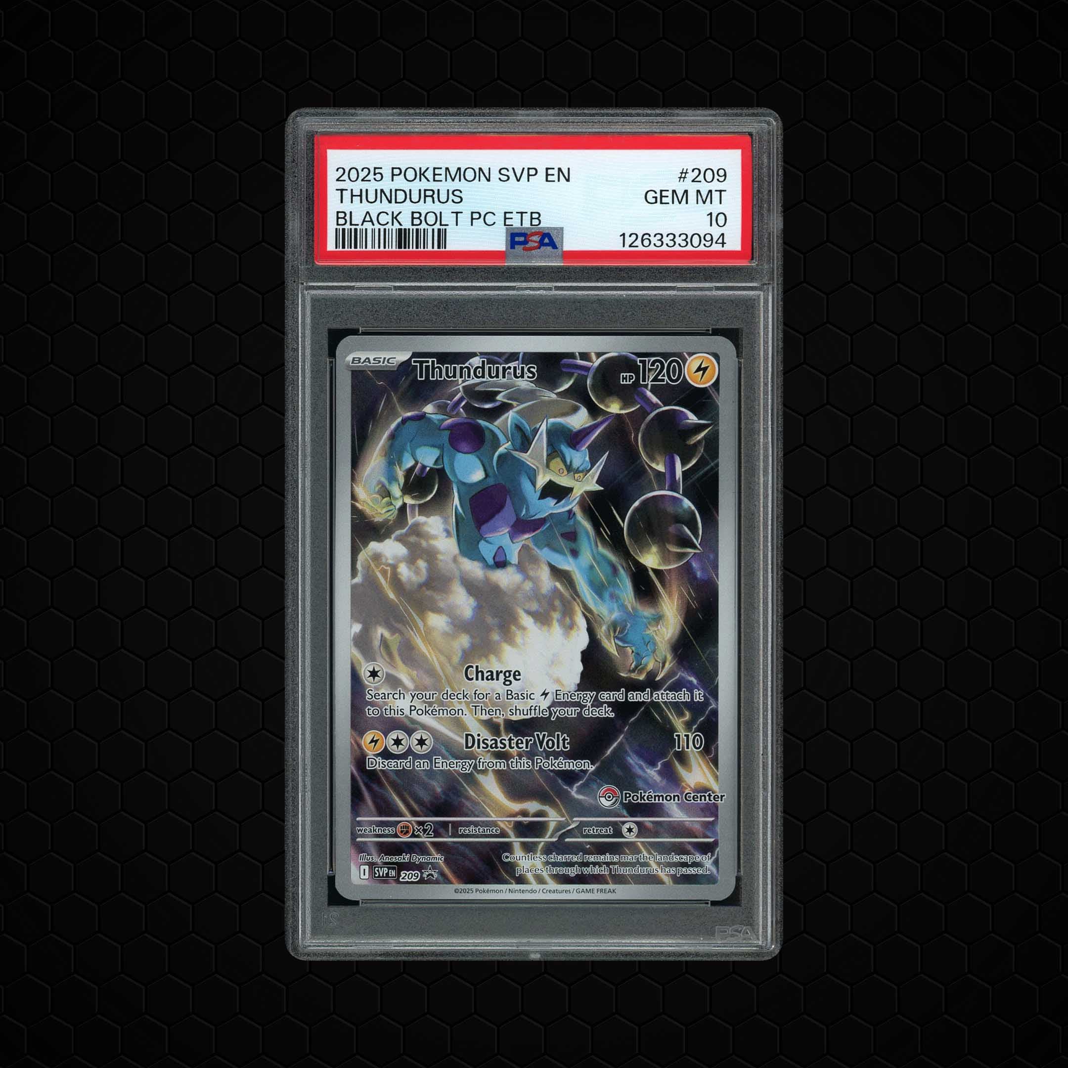 2025 Black Star Promo Thundurus  PSA 10