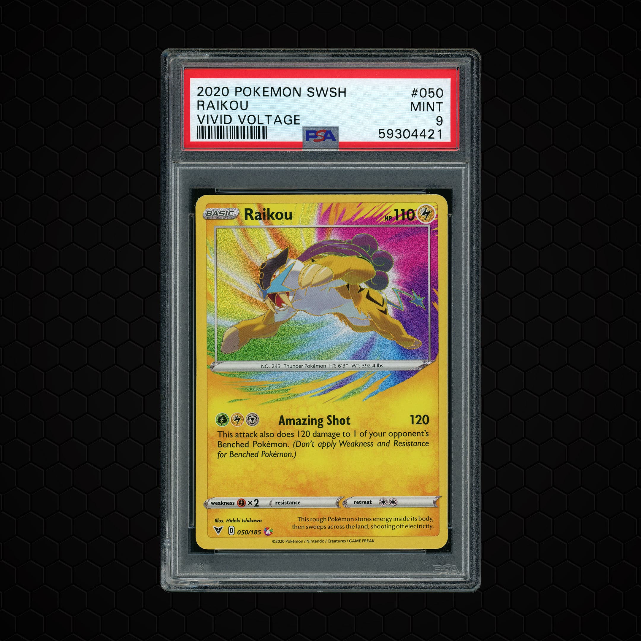 2020 Vivid Voltage Raikou  PSA 9