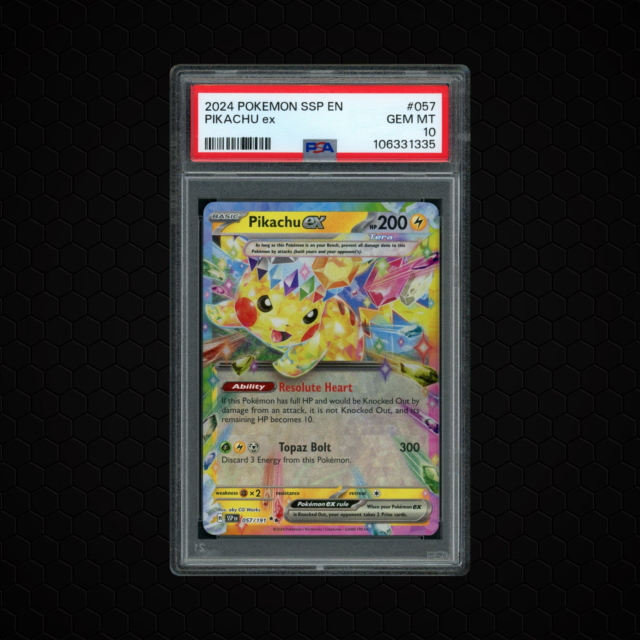 2024 Surging Sparks Pikachu EX  PSA 10