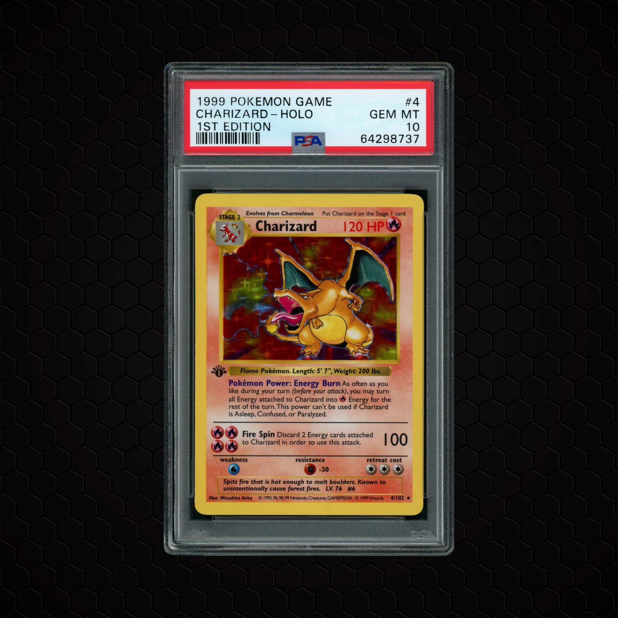 1999 Game 1st Edition Charizard - Holo  PSA 10