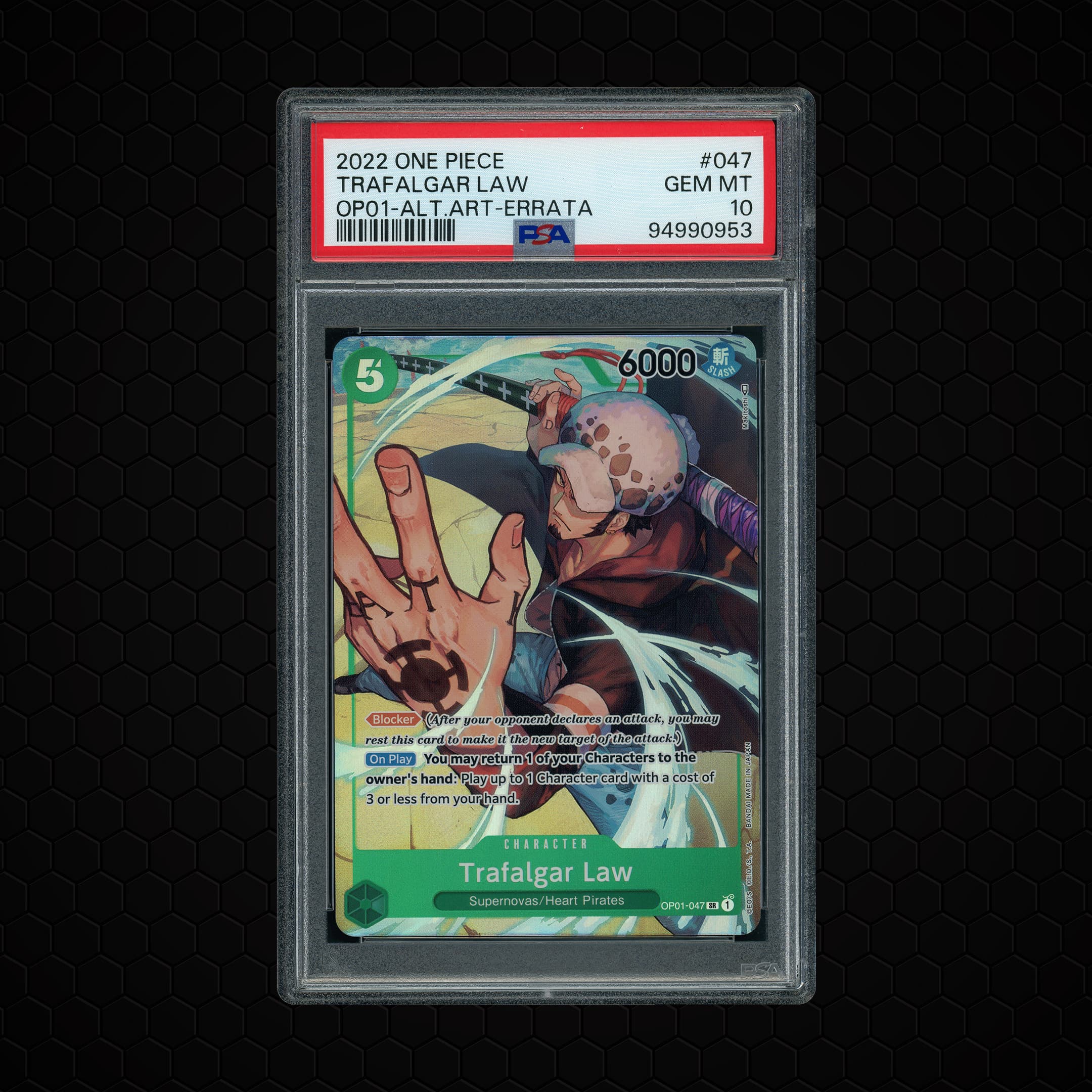 2022 Romance Dawn Trafalgar Law #OP01-047 PSA 10