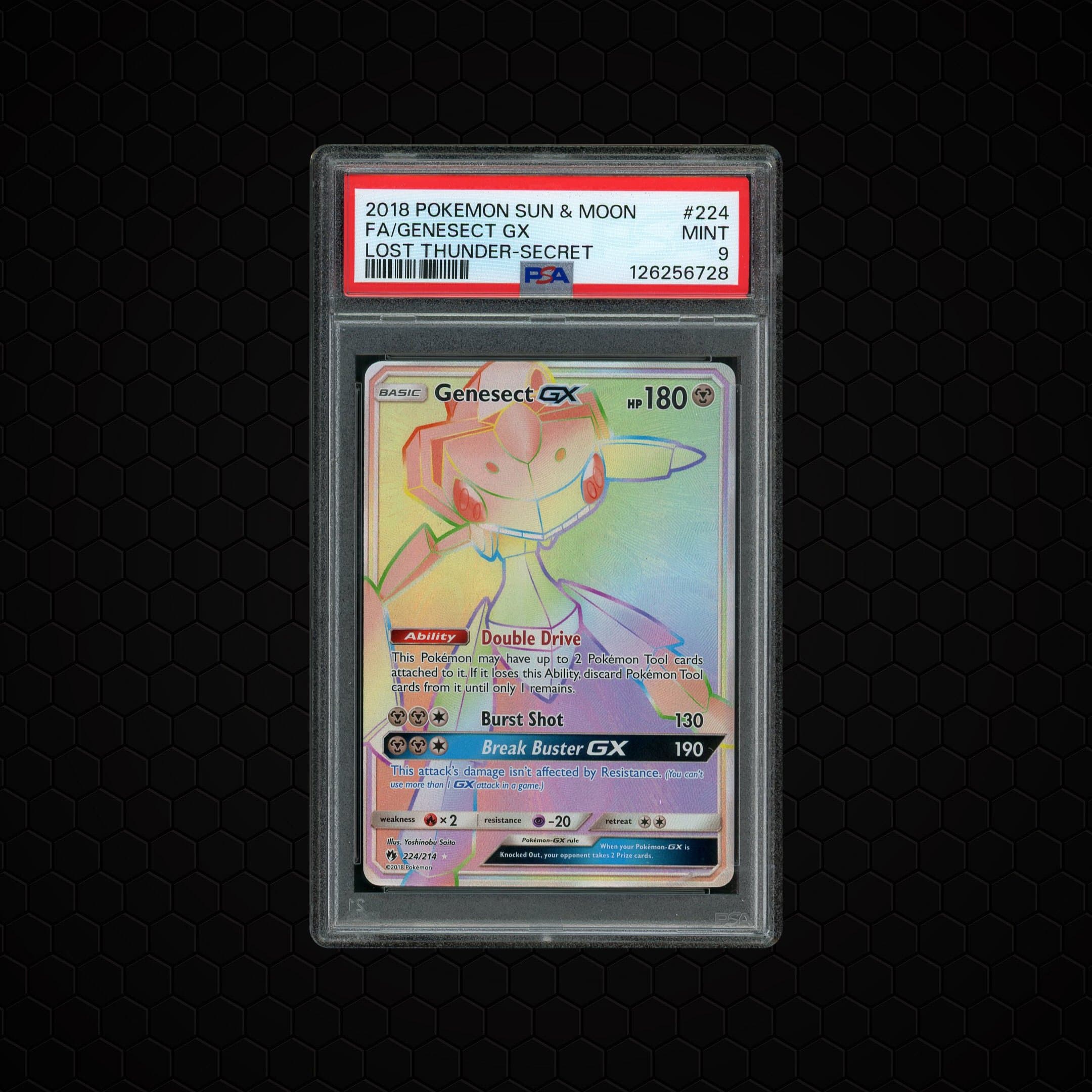 2018 Lost Thunder Genesect GX  PSA 9