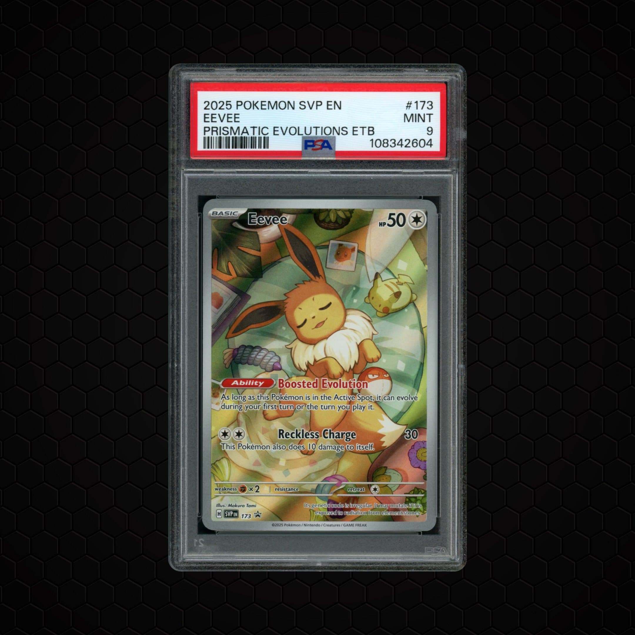 2025 Black Star Promo Eevee  PSA 9