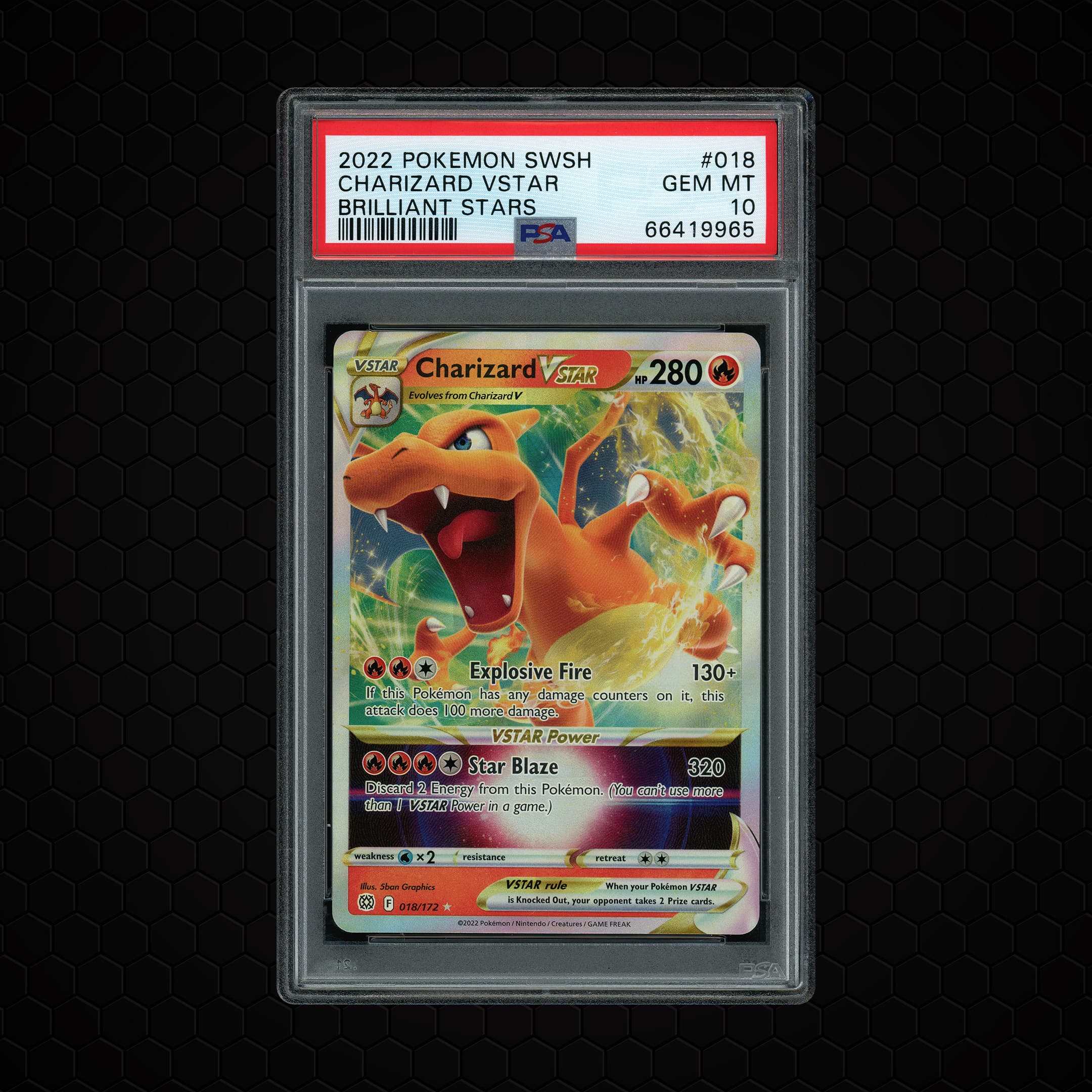 2022 Brilliant Stars Charizard VSTAR  PSA 10