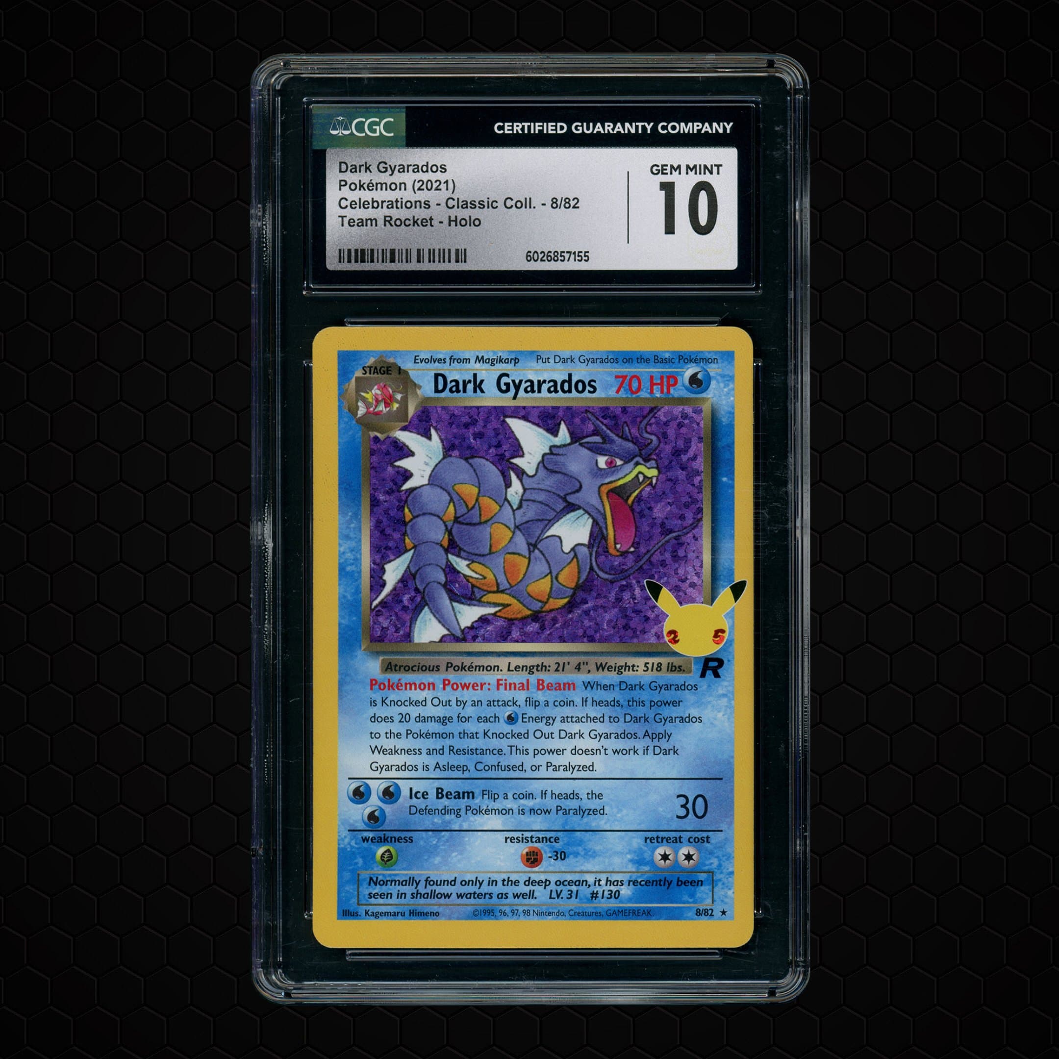 2021 Celebrations: Classic Collection Dark Gyarados  CGC 10