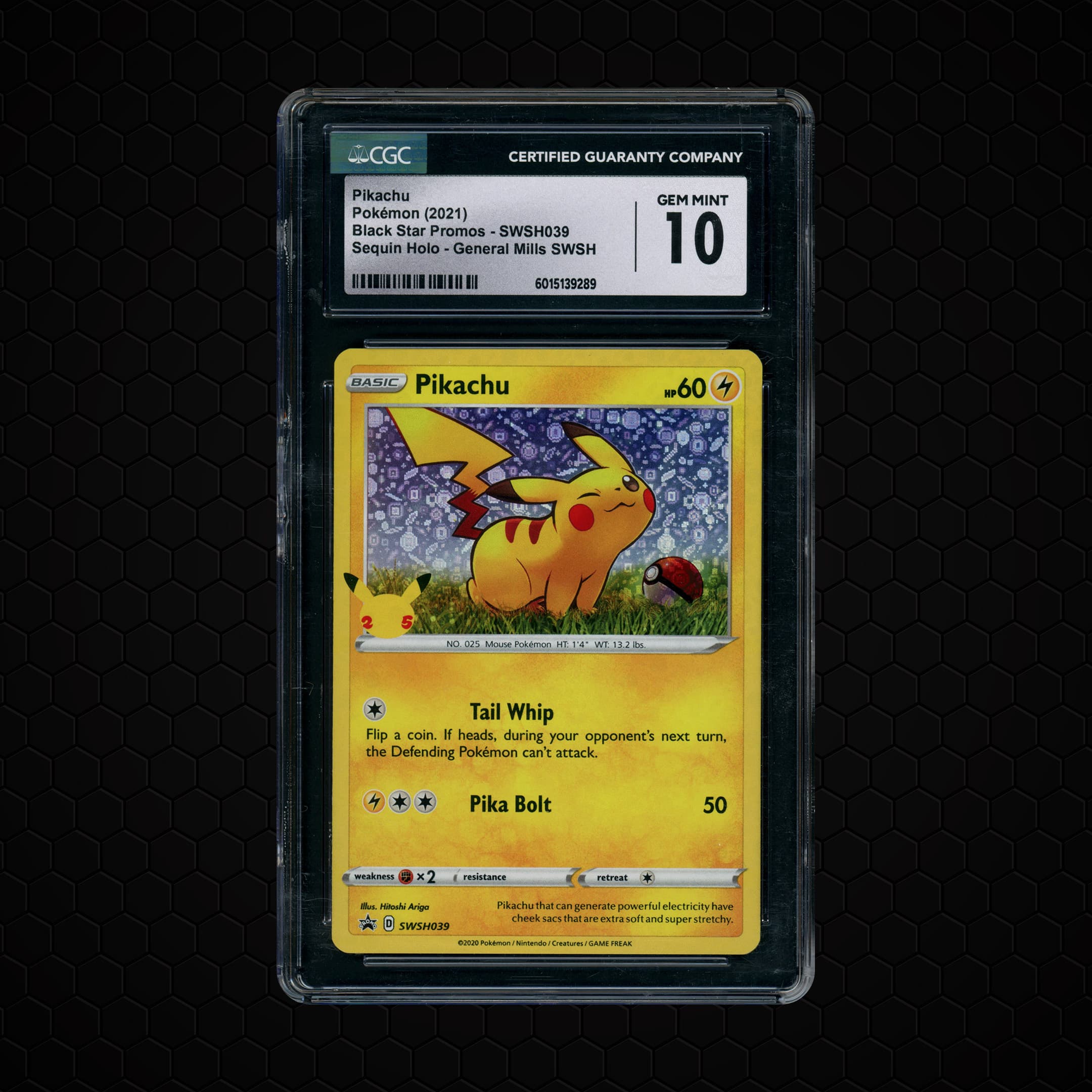 2021 Black Star Promos Pikachu #SWSH039 CGC 10