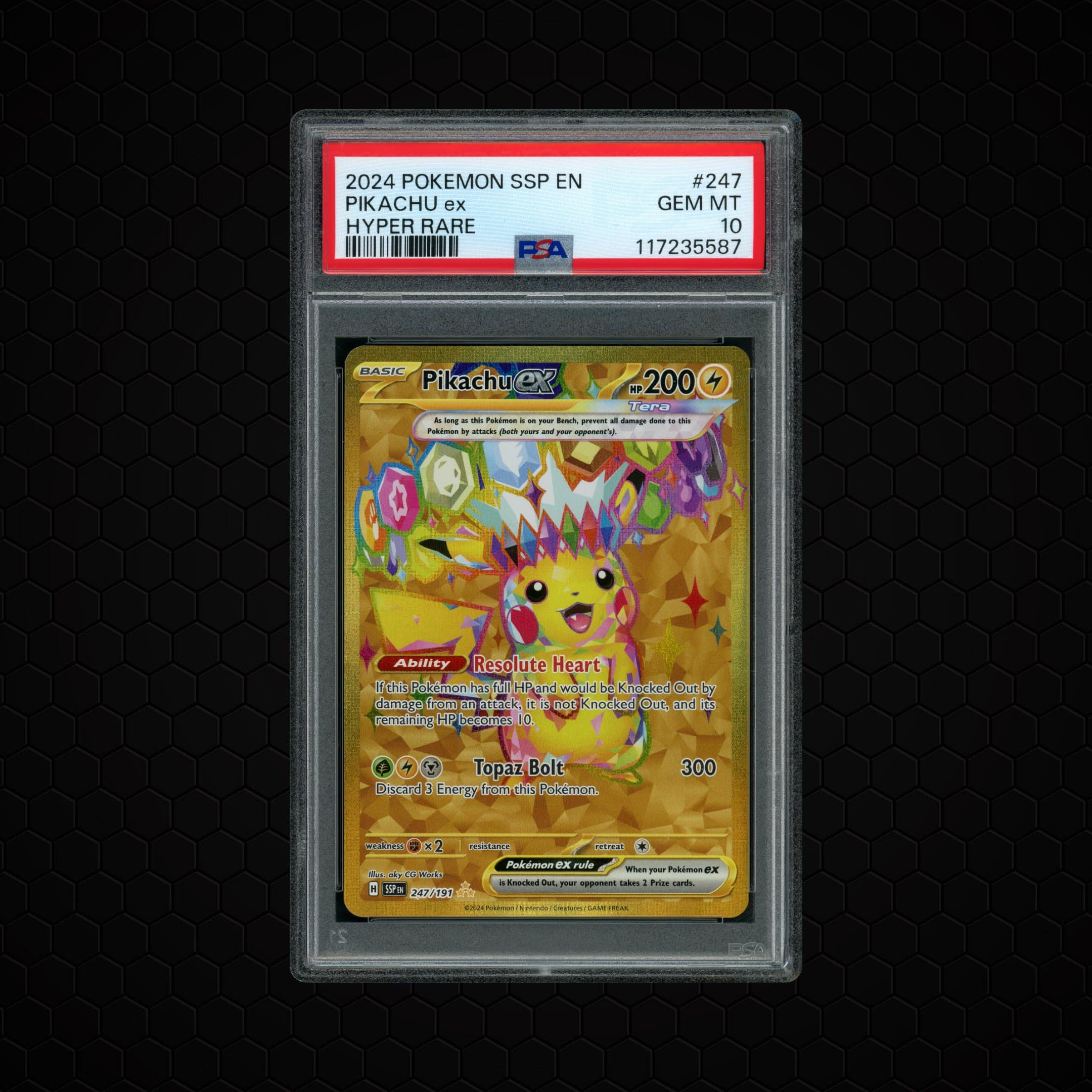 2024 Surging Sparks Pikachu EX  PSA 10