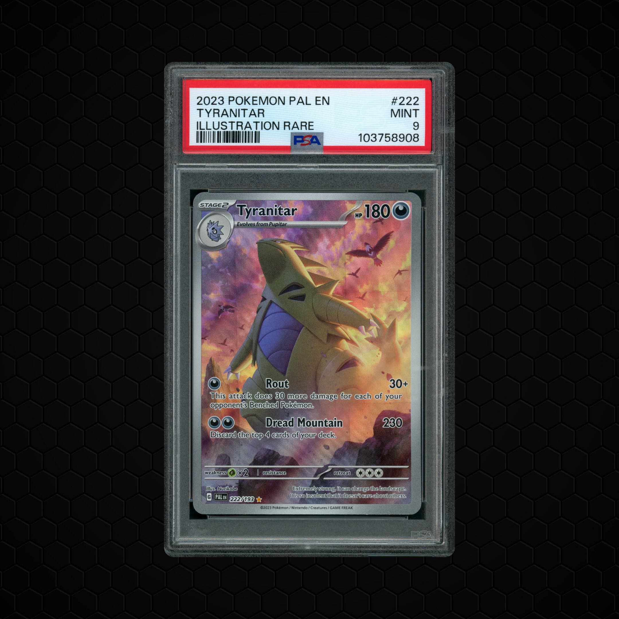 2023 Paldea Evolved Tyranitar  PSA 9