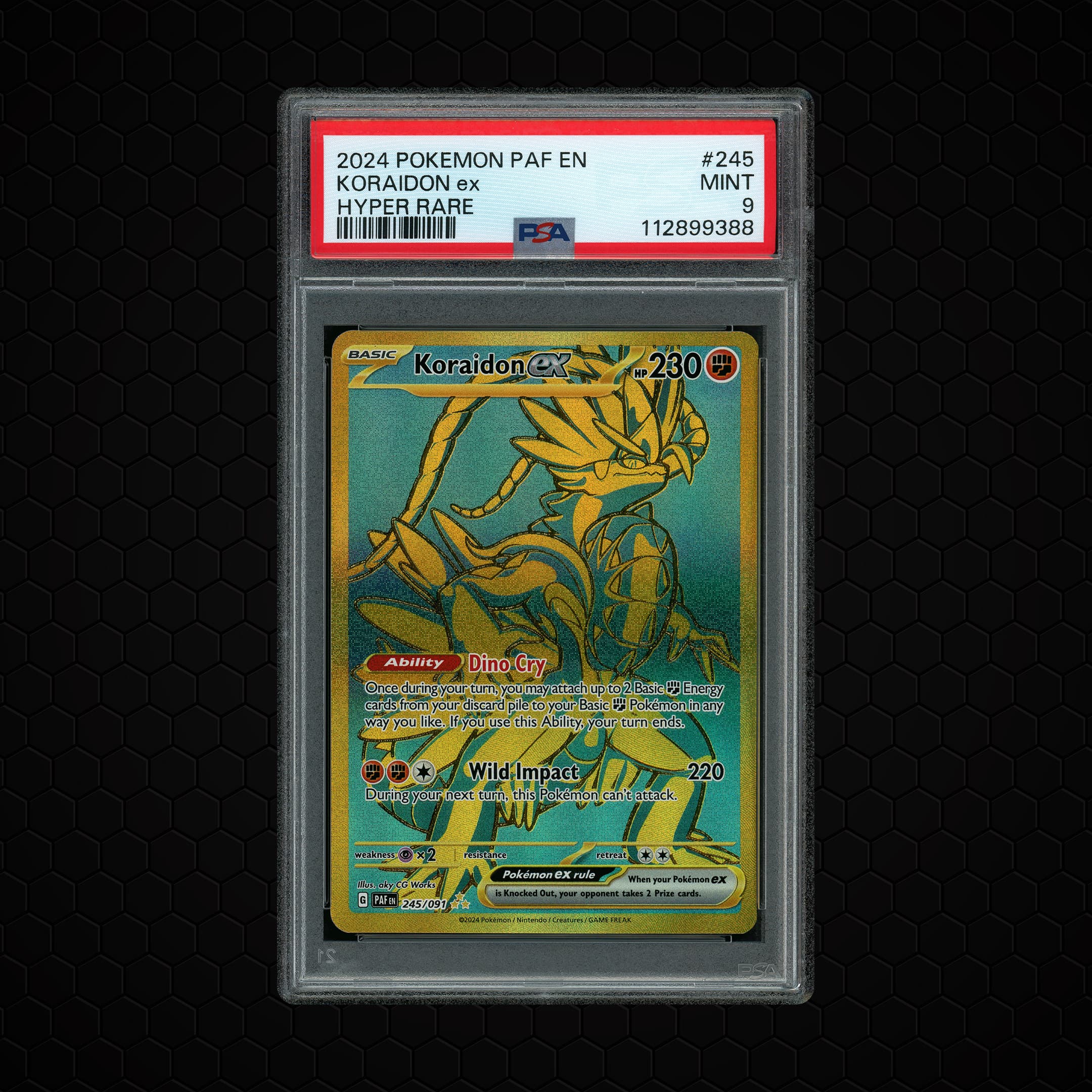 2024 Paldean Fates Koraidon EX  PSA 9