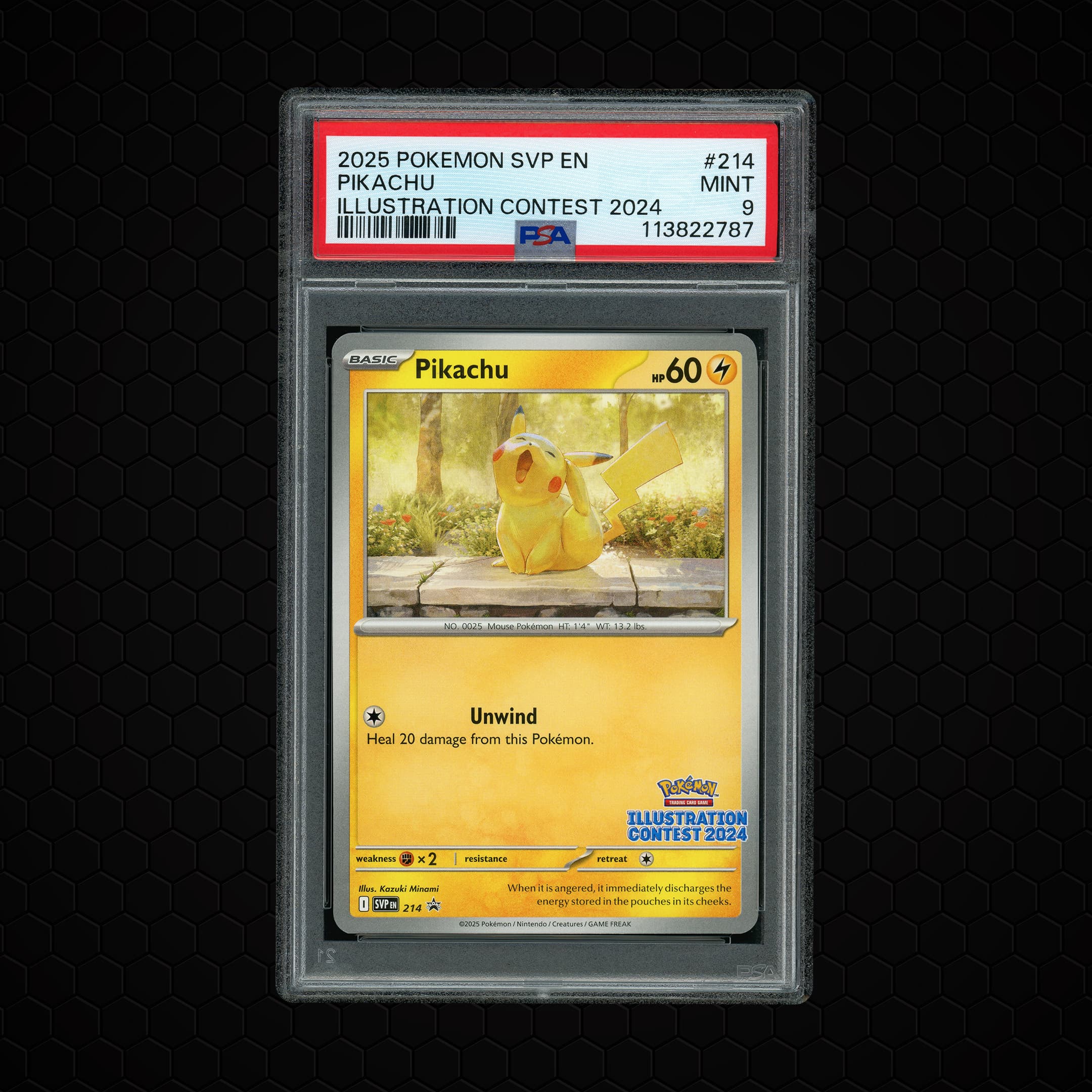 2025 Black Star Promo Pikachu  PSA 9