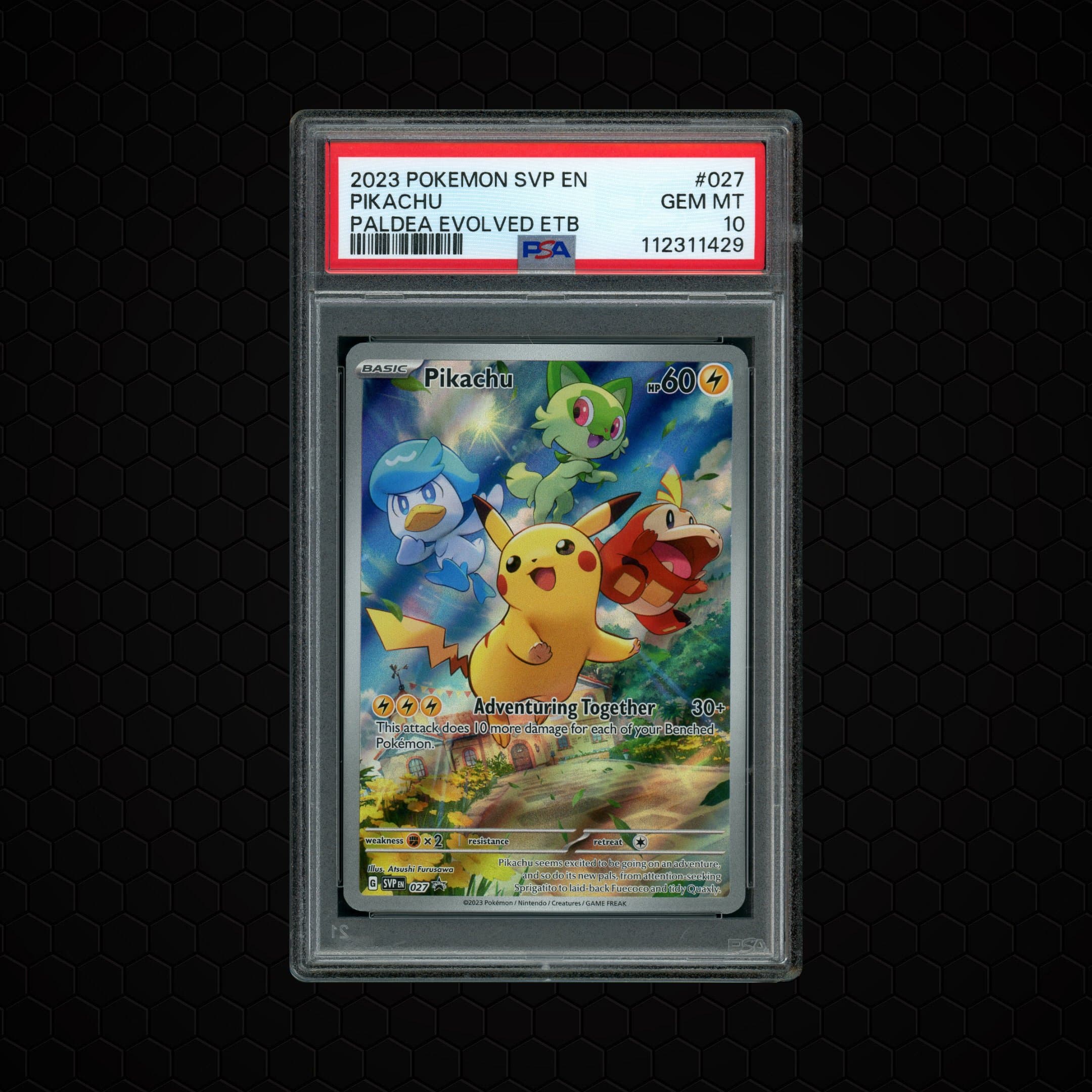 2023 Black Star Promo Pikachu  PSA 10