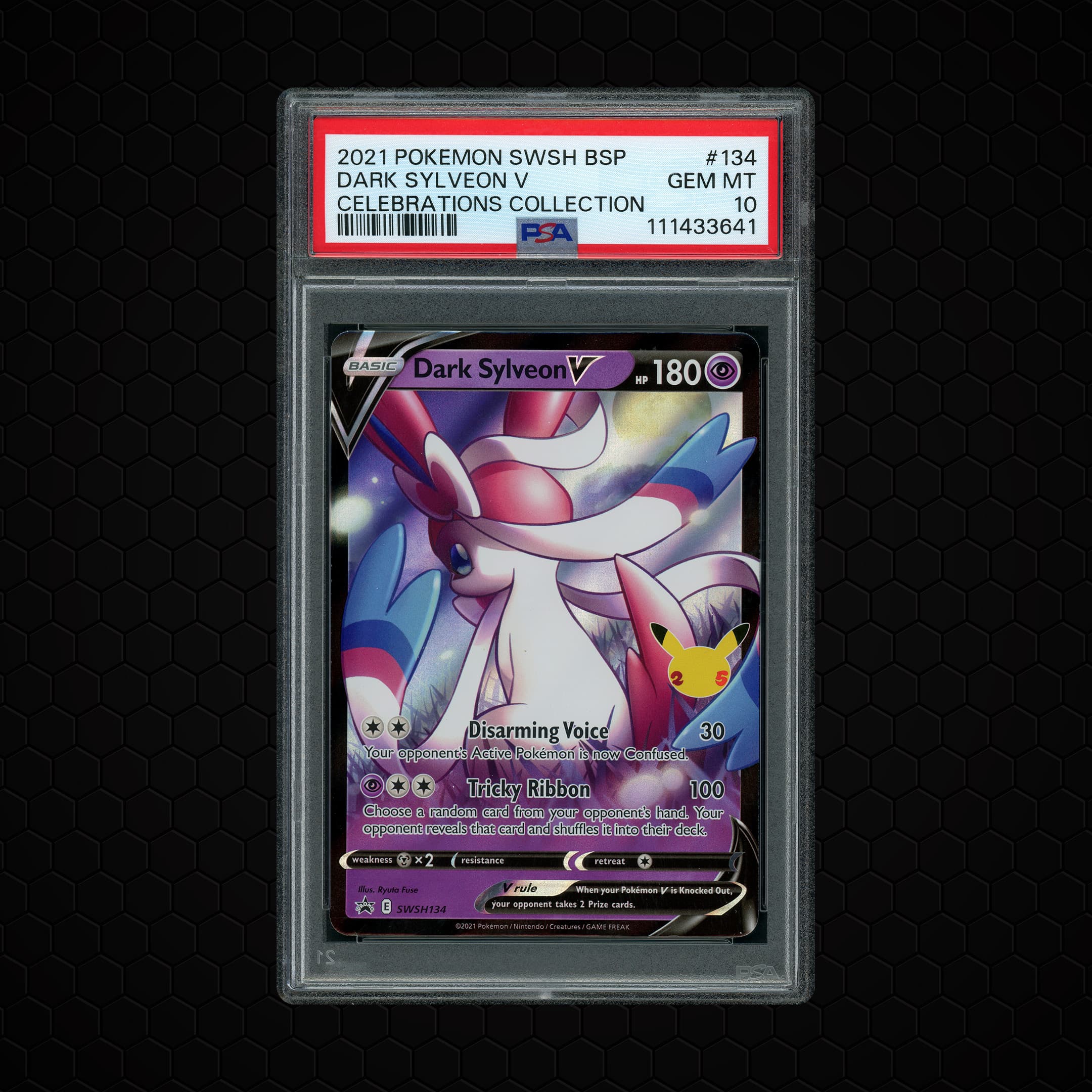 2021 Black Star Promo Dark Sylveon V  PSA 10
