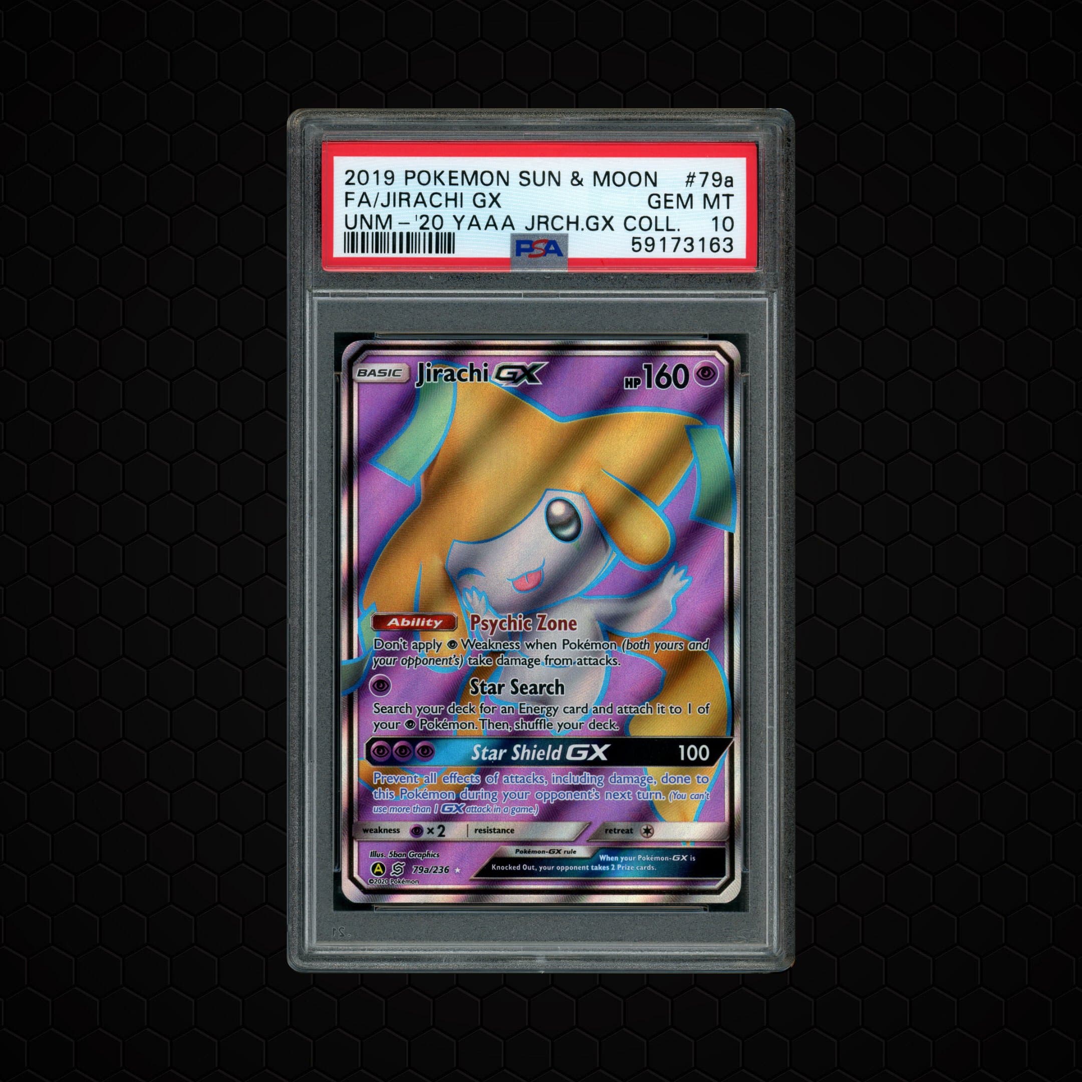 2019 Unified Minds Jirachi GX #79a PSA 10