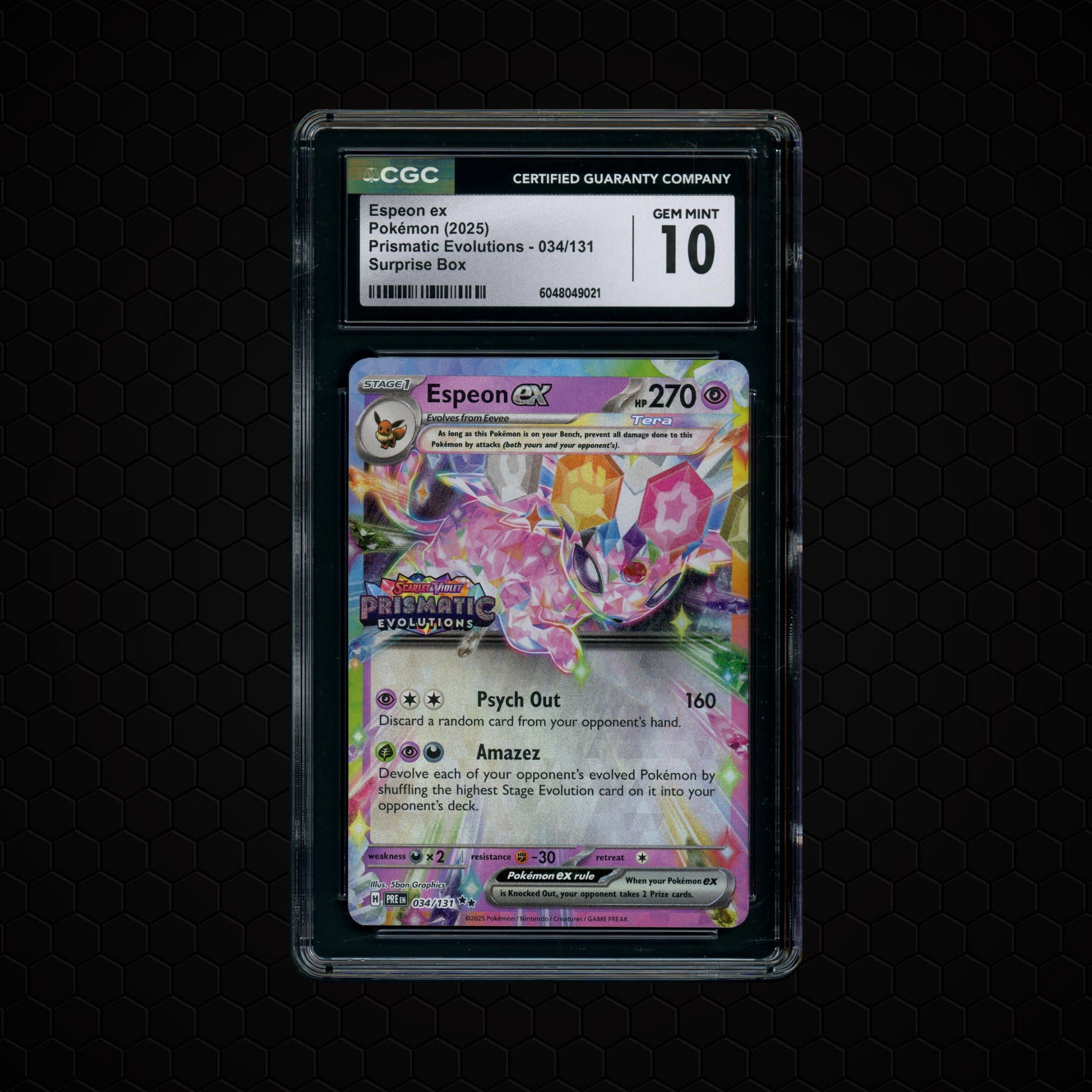 2025 Prismatic Evolutions Espeon EX  CGC 10