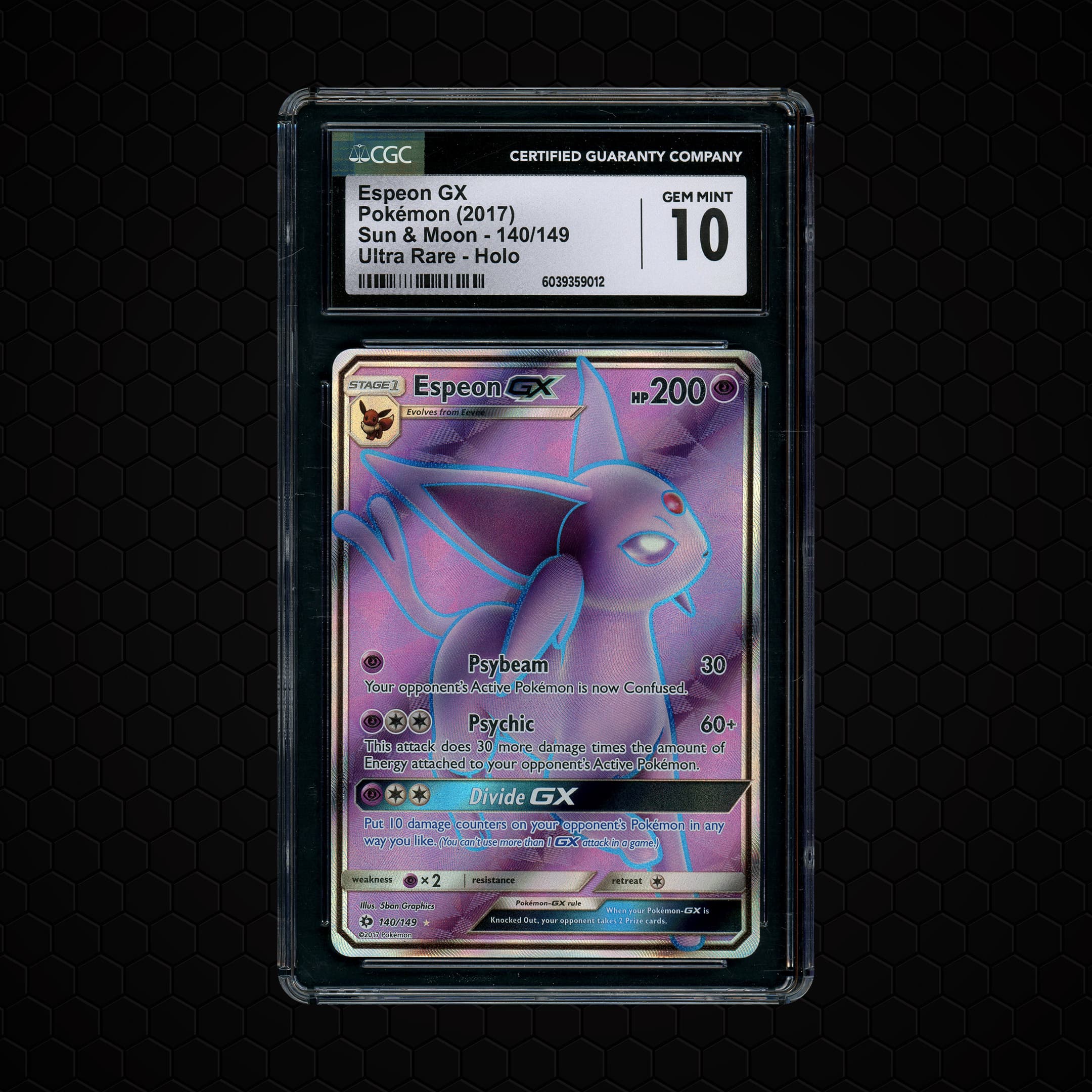 2017 Sun & Moon Espeon GX  CGC 10