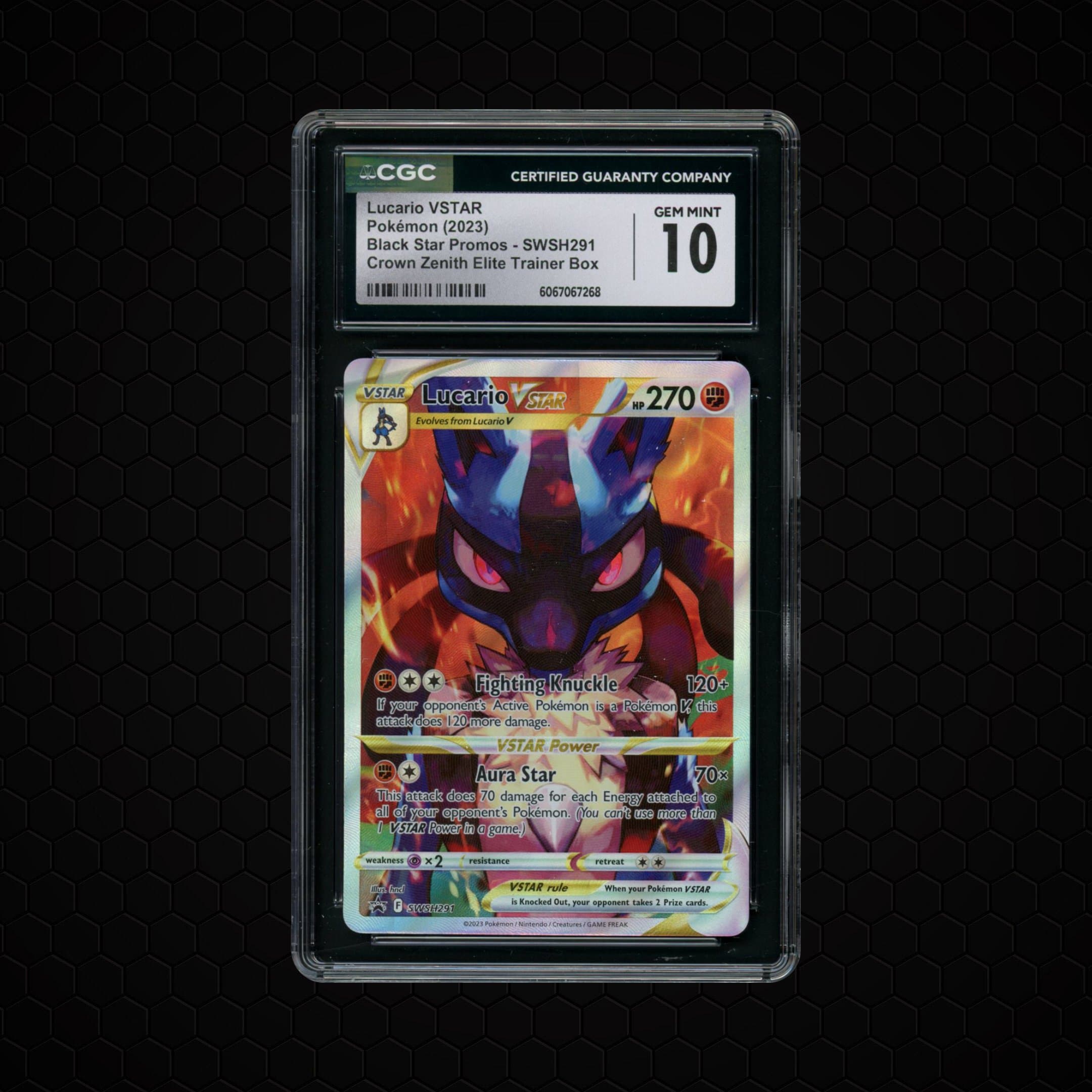 2023 Black Star Promo Lucario VSTAR #SWSH291 CGC 10