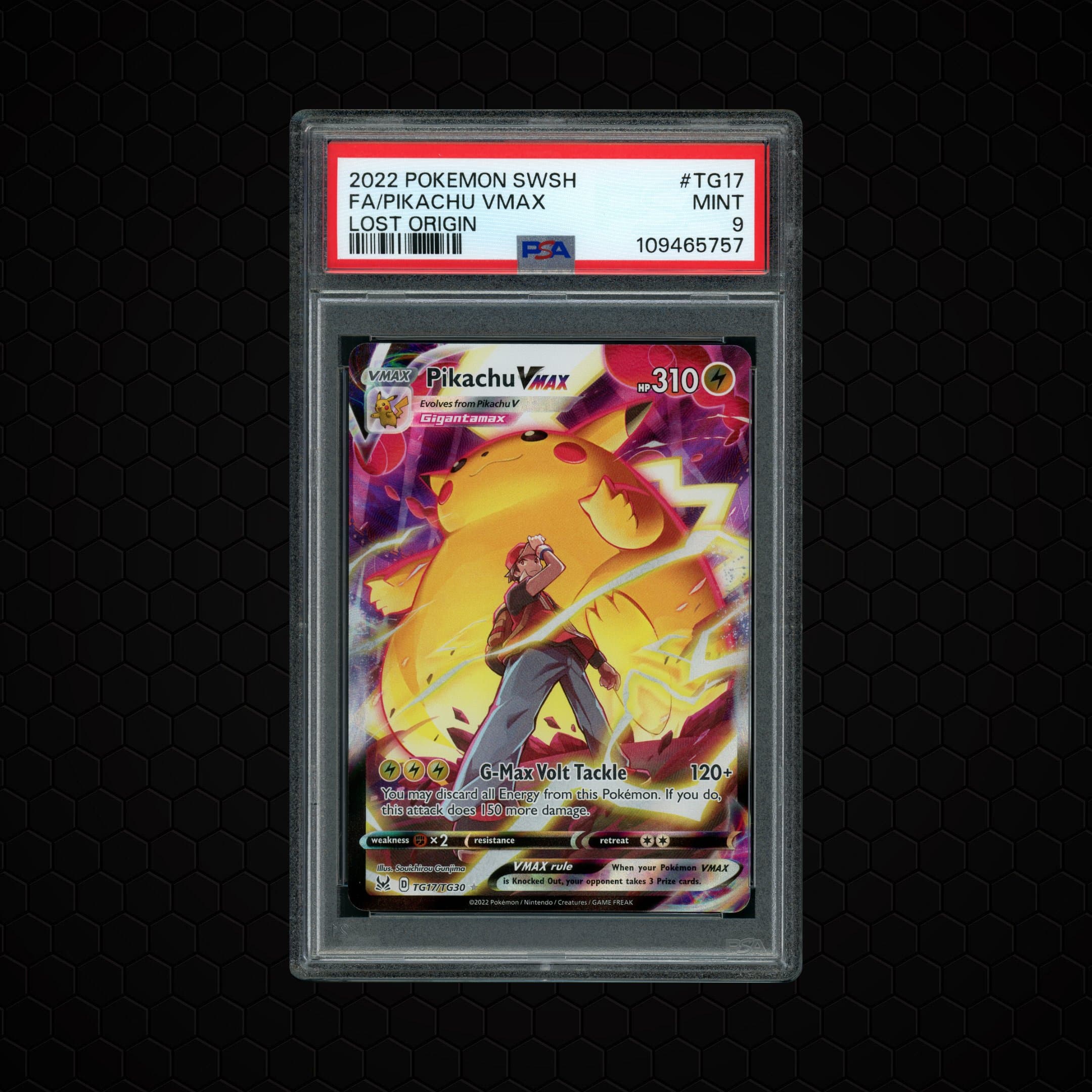 2022 Lost Origin Pikachu VMAX #TG17 PSA 9